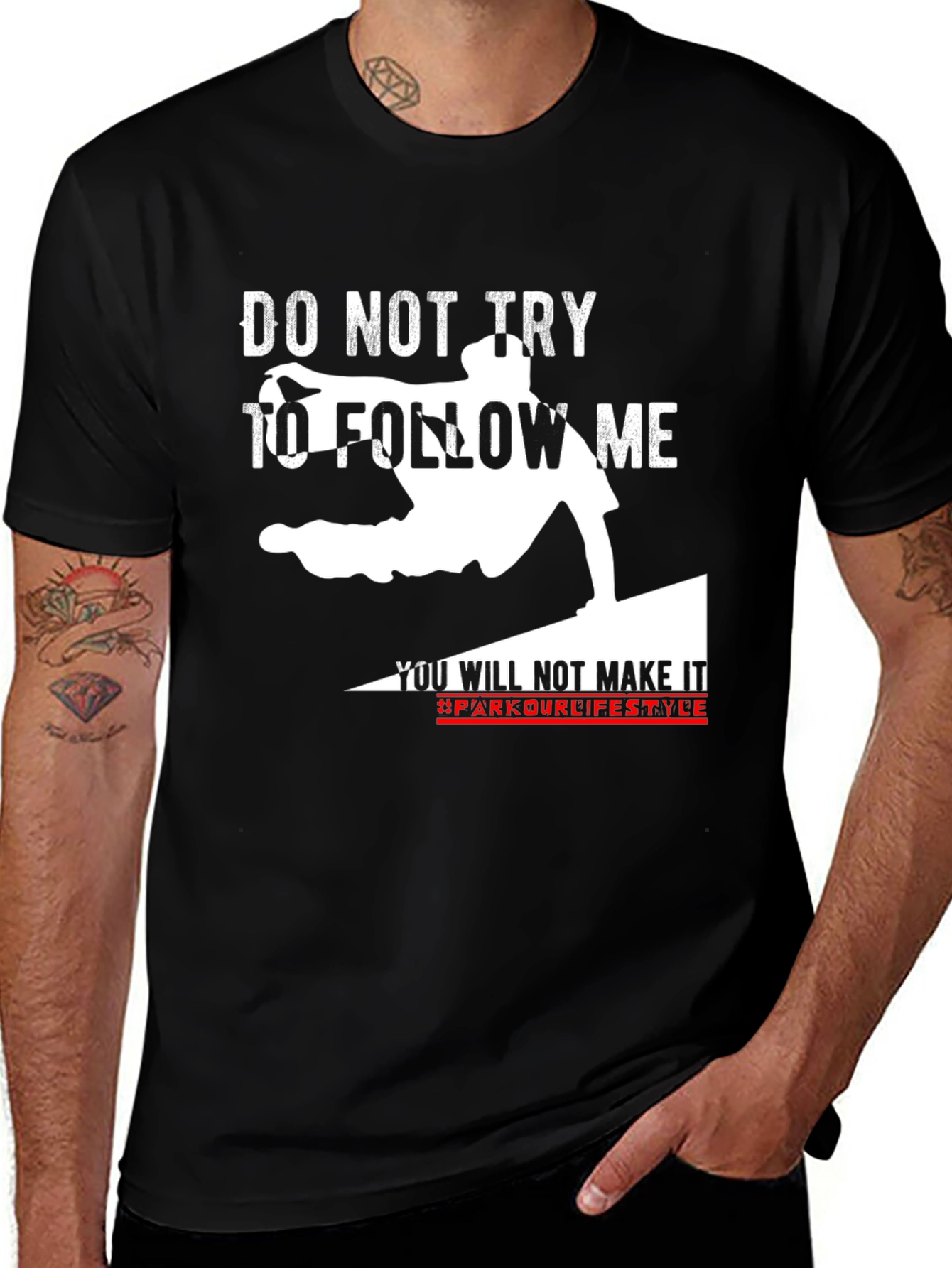 Variant 16 of Parkour Lifestyle Black Graphic Tee