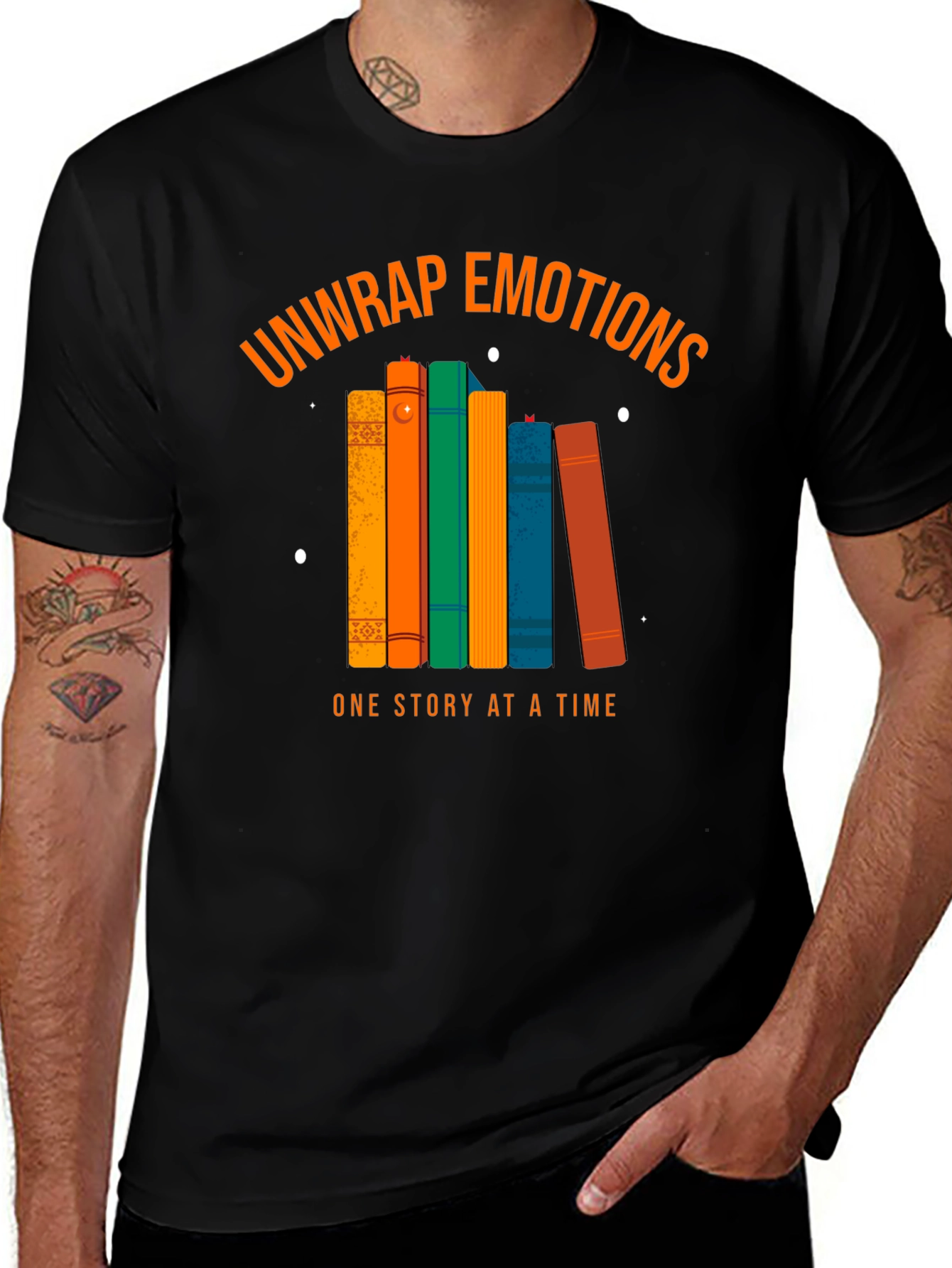 Unwrap Emotions Book Lover T-Shirt
