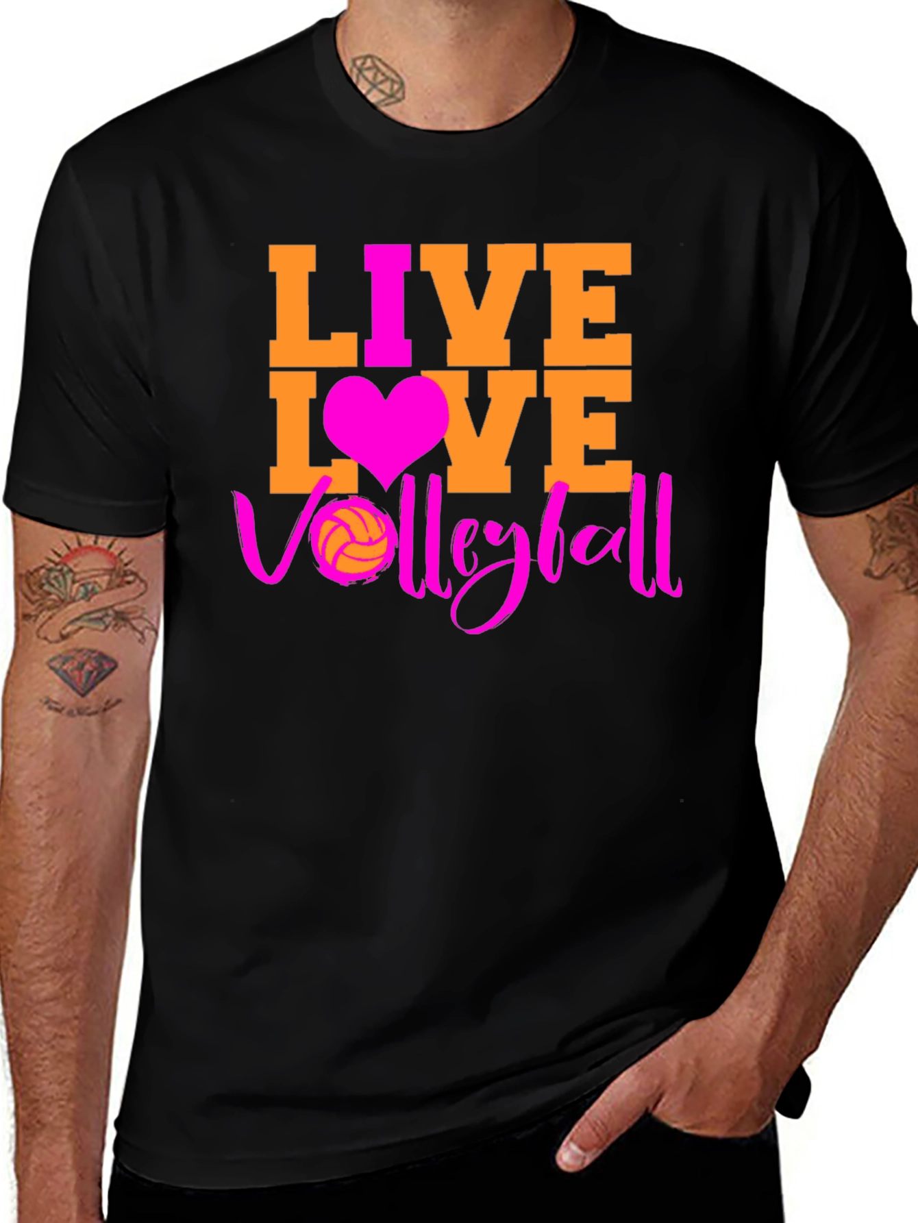 Variant 29 of Live Love Volleyball Graphic T-Shirt