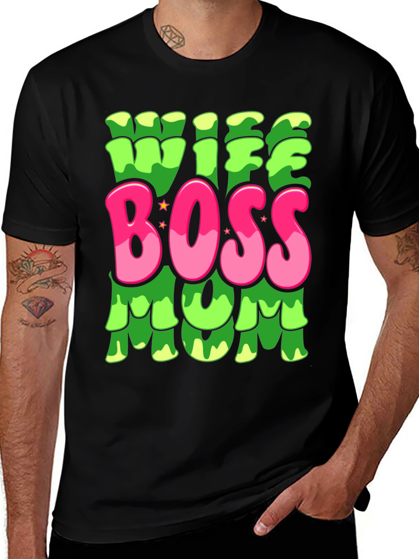 Wife Boss Mom Graphic T-Shirt