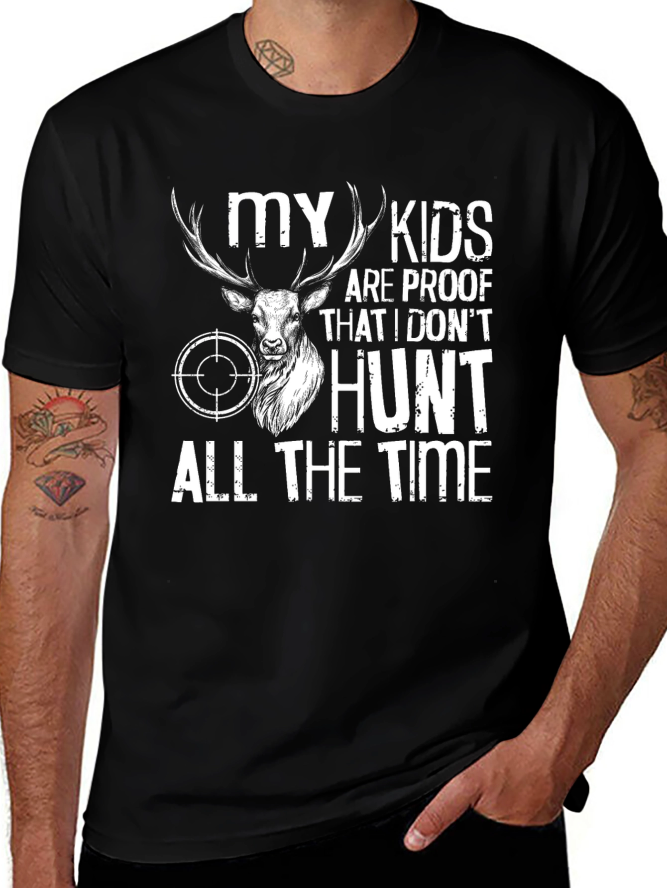 Variant 17 of Funny Hunting T-Shirt: My Kids Are Proof