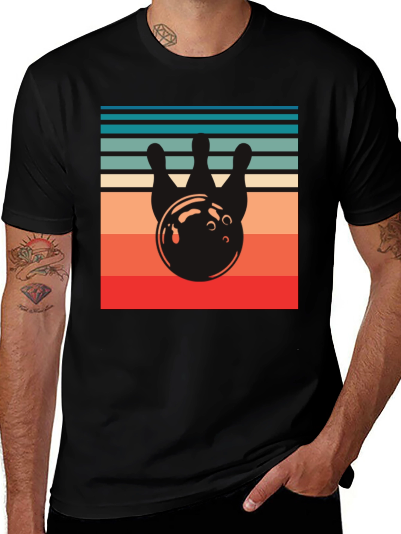 Variant 17 of Retro Bowling T-Shirt: Strike a Style!