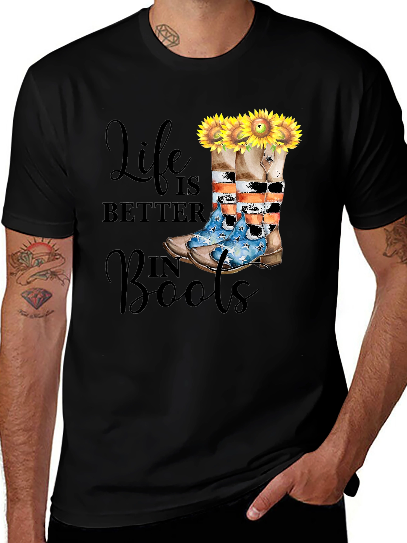 Variant 11 of Life is Better in Boots T-Shirt