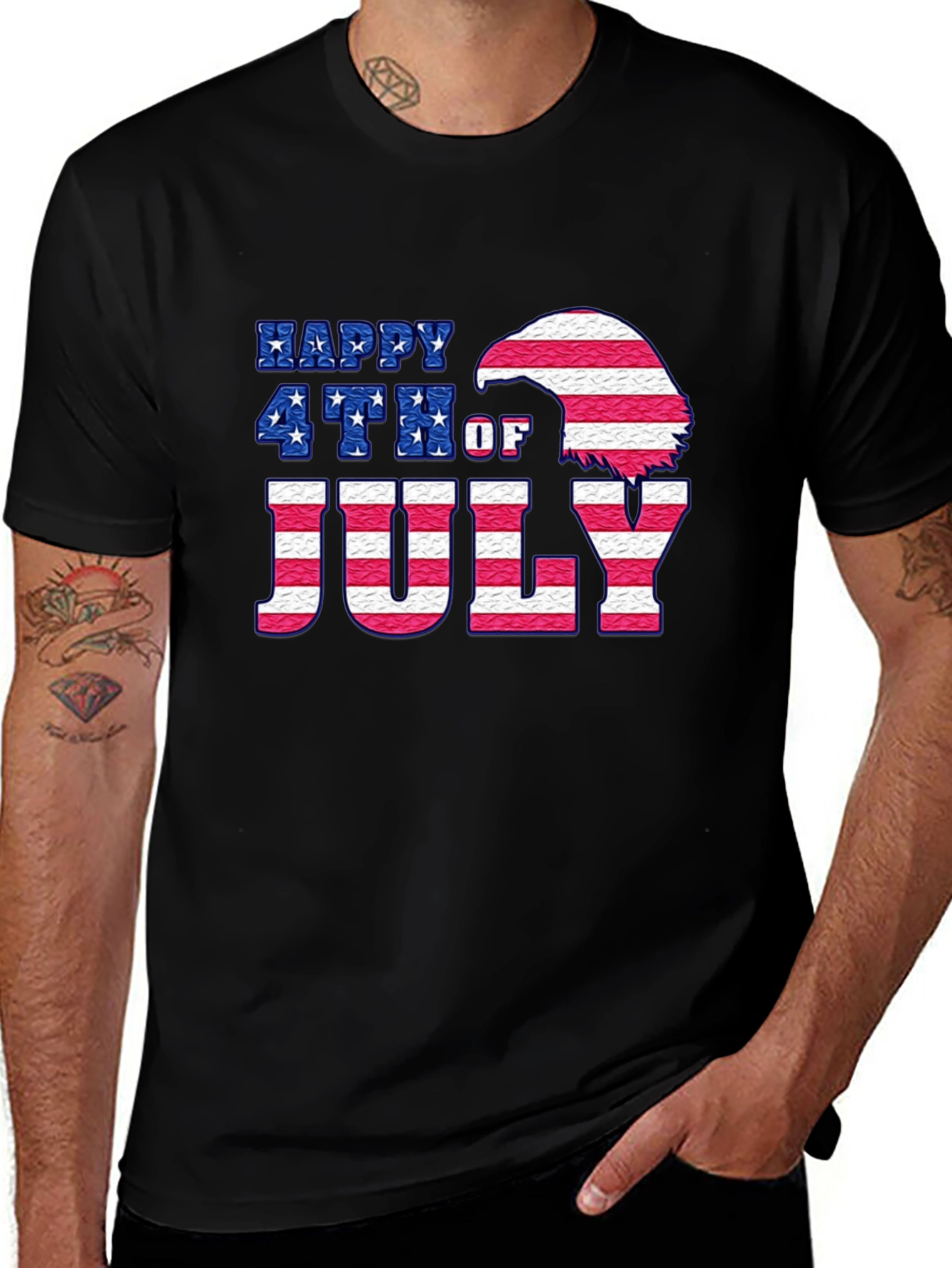 Happy 4th of July Patriotic Graphic Tee