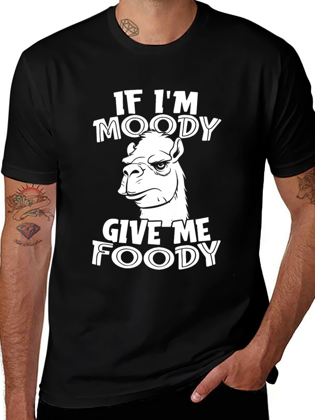 Variant 2 of If I'm Moody Give Me Foody Camel T-Shirt