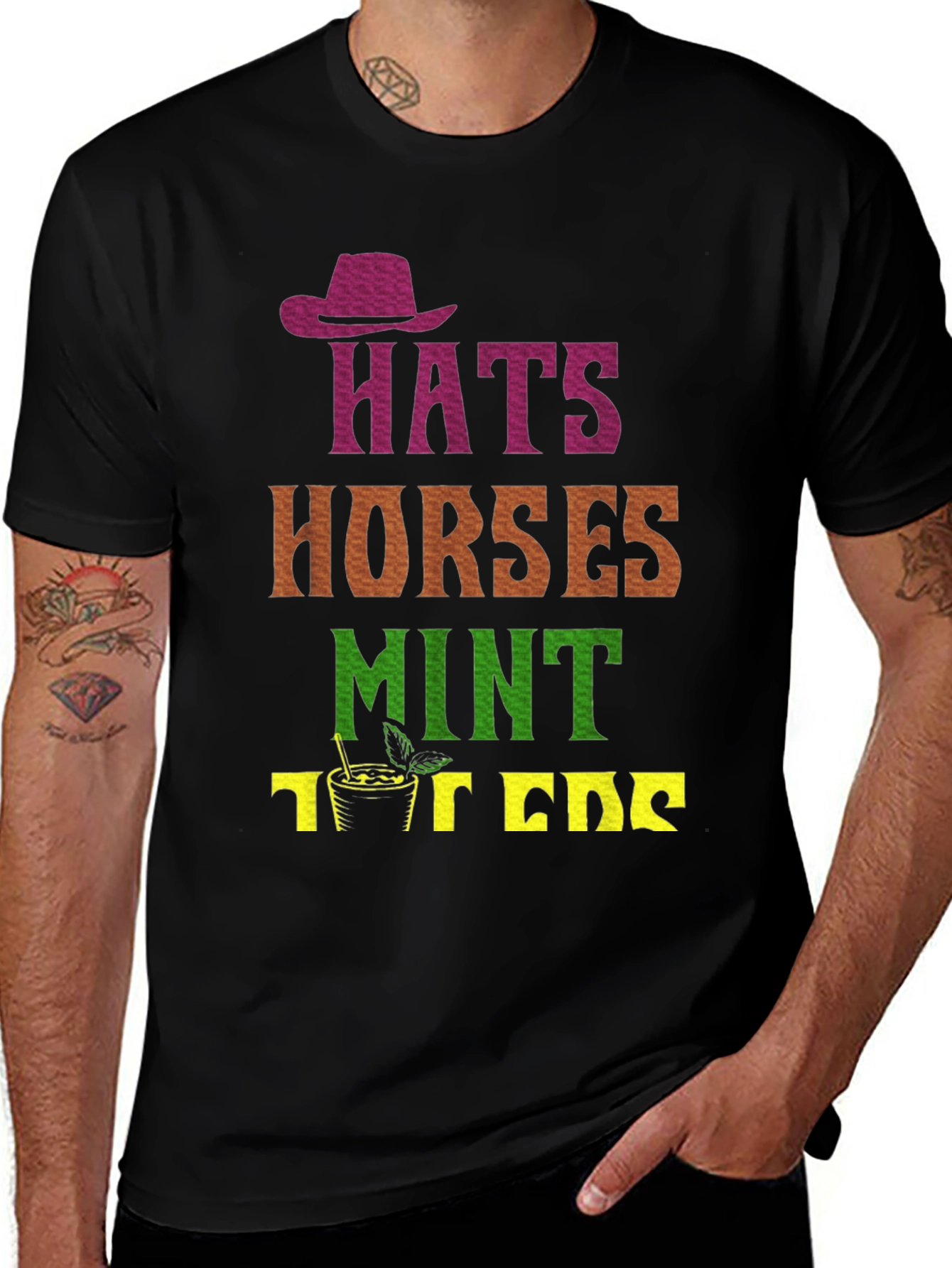Hats Horses Mint Juleps Tee - Southern Comfort