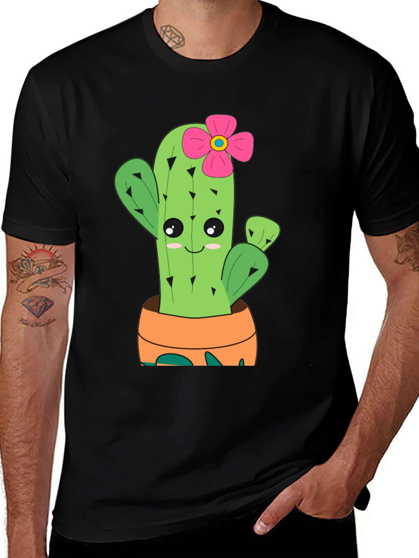 Variant 17 of Cute Cartoon Cactus T-Shirt