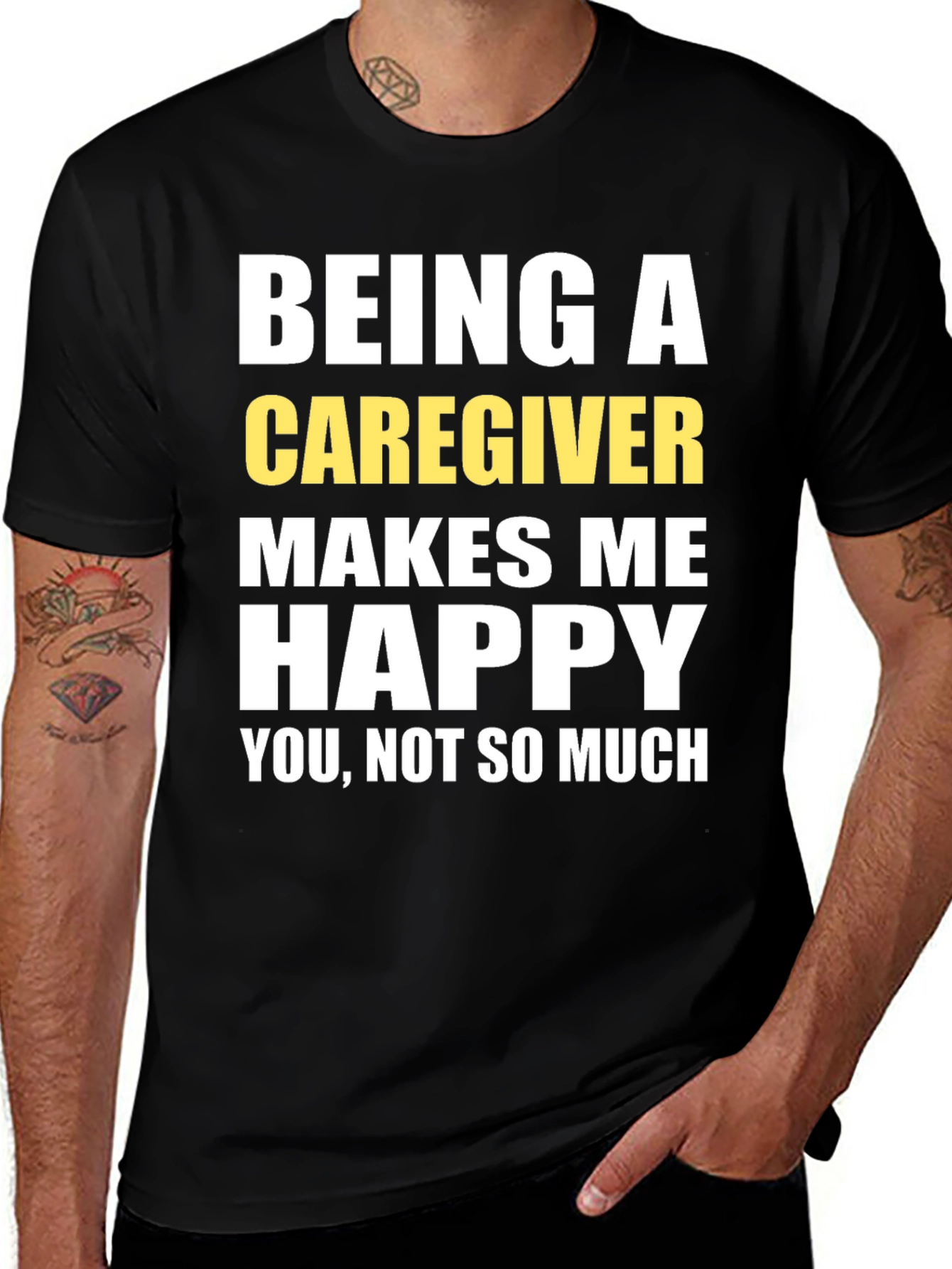 Variant 10 of Caregiver T-Shirt - Makes Me Happy