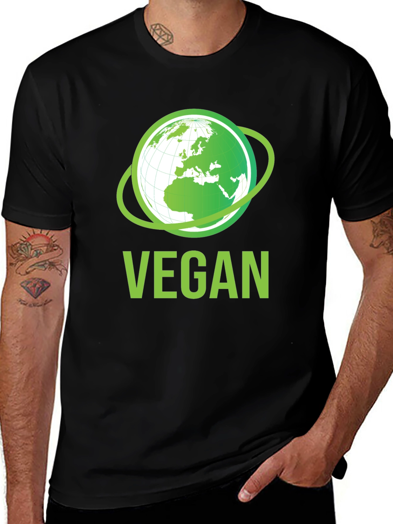 Variant 26 of Vegan Earth Graphic T-Shirt - Eco-Friendly Lifestyle Apparel