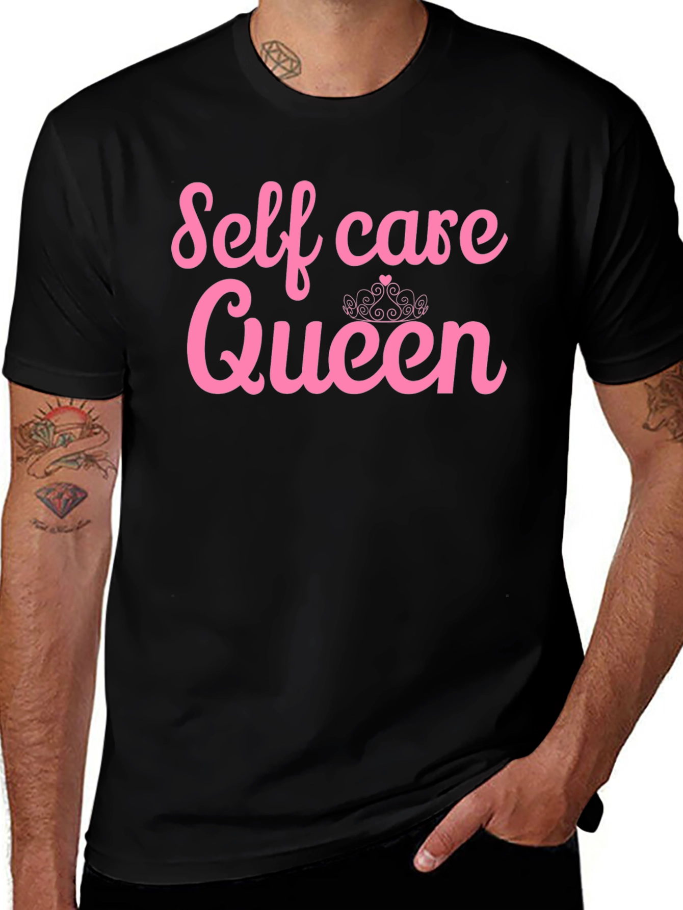 Variant 22 of Self Care Queen Graphic Tee - Black