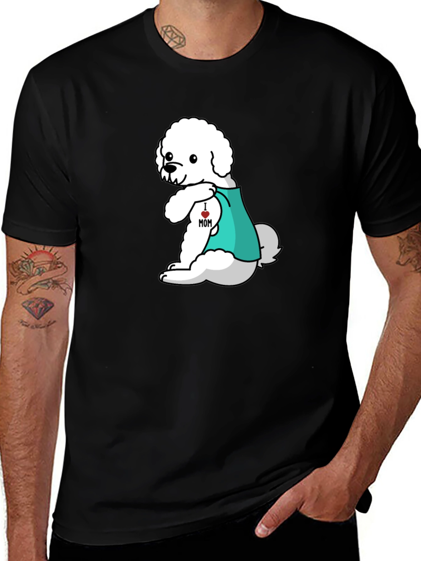 Variant 12 of Dog Mom Tattoo T-Shirt