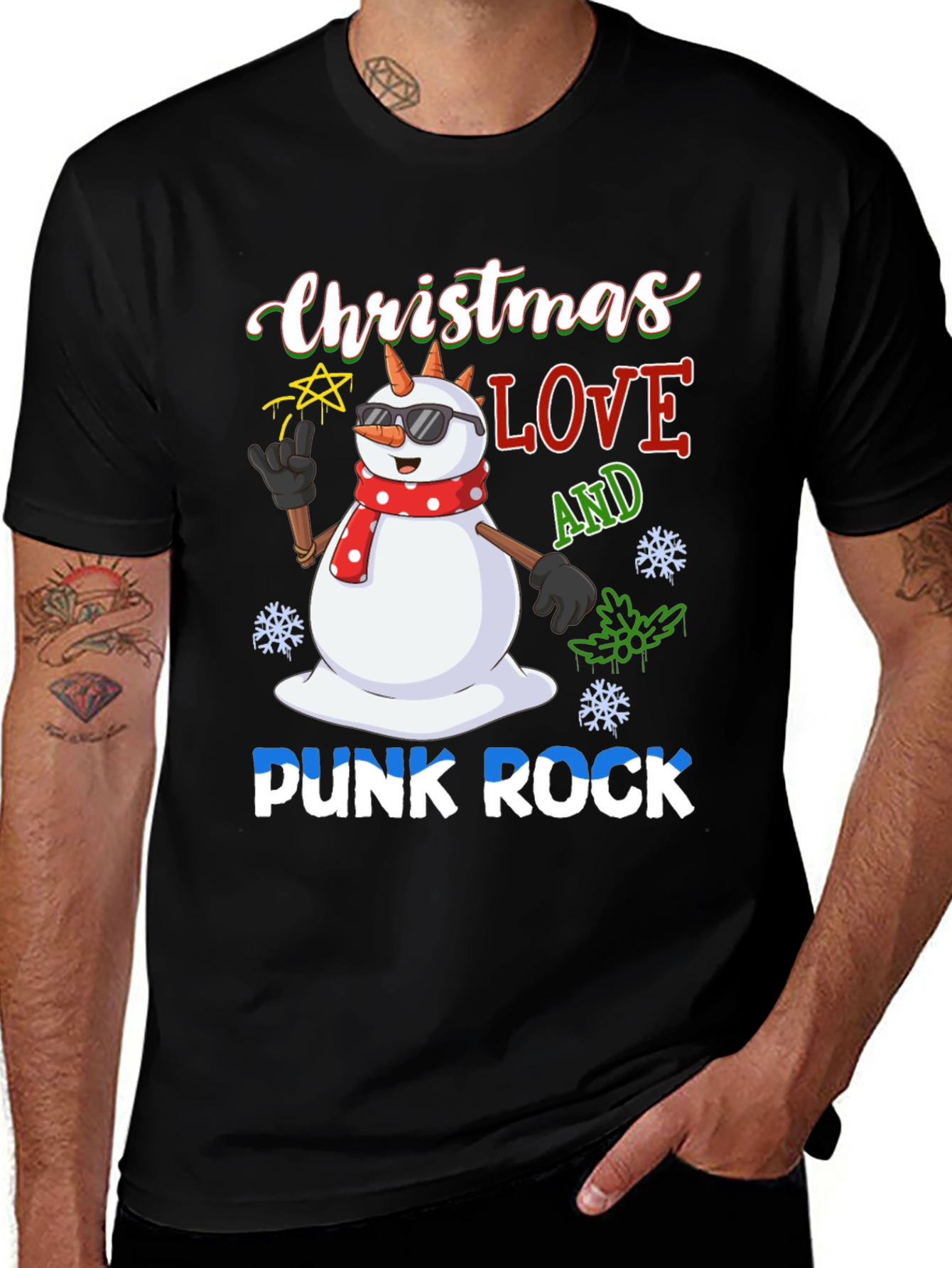 Variant 7 of Christmas Love Punk Rock T-Shirt