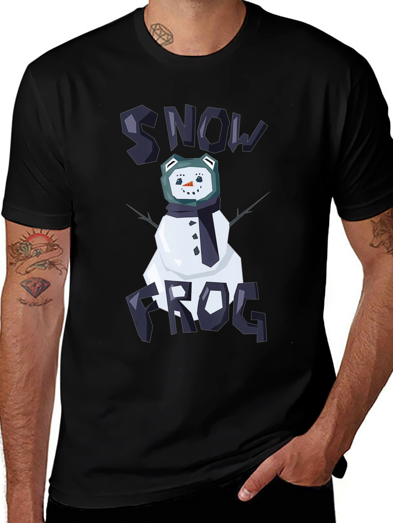 Variant 9 of Snow Frog Graphic Tee - Funny Winter T-Shirt