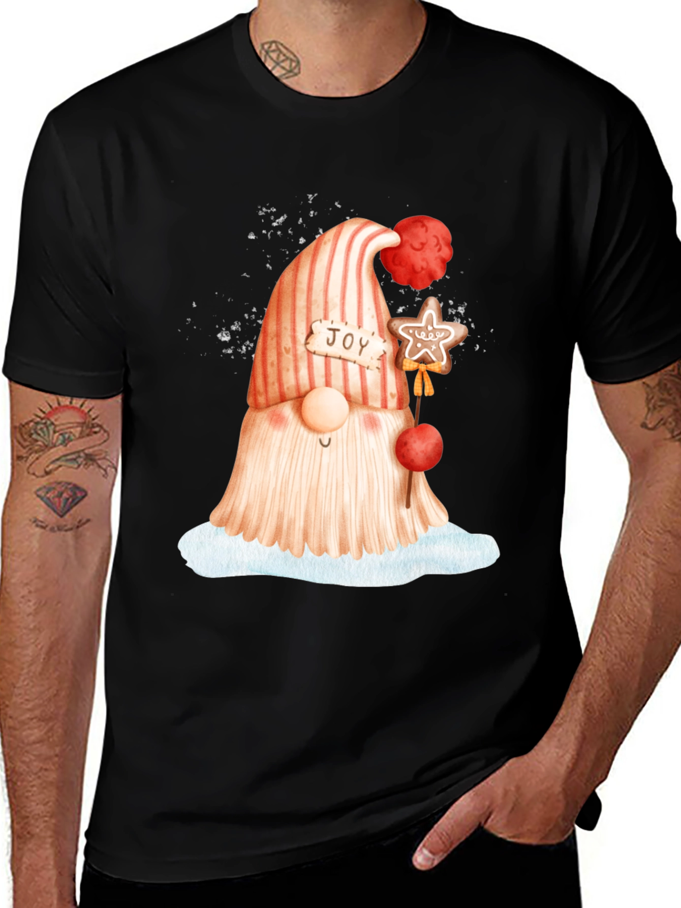 Variant 3 of Festive Gnome Graphic Tee - Holiday Cheer