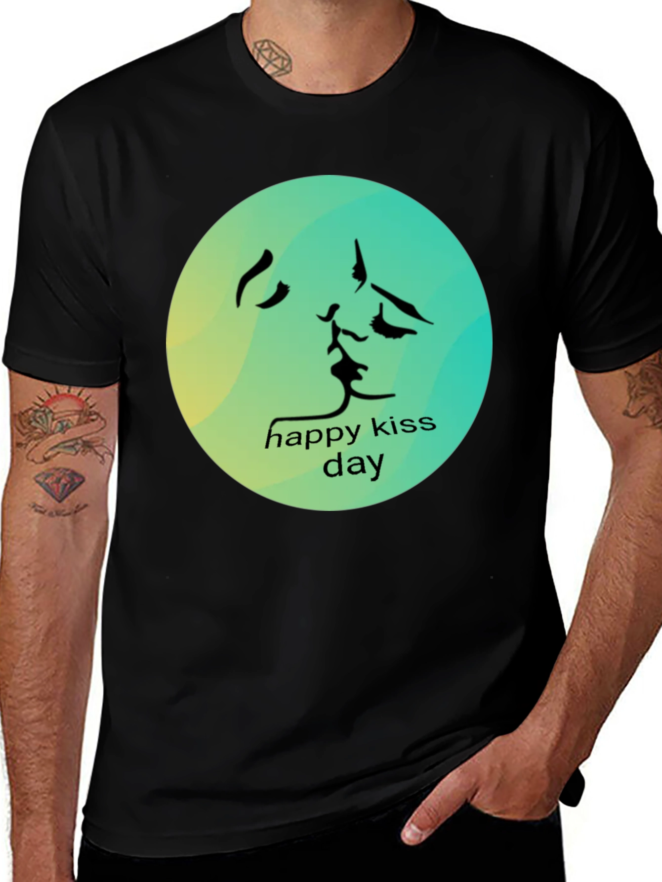 Variant 16 of Happy Kiss Day Graphic T-Shirt