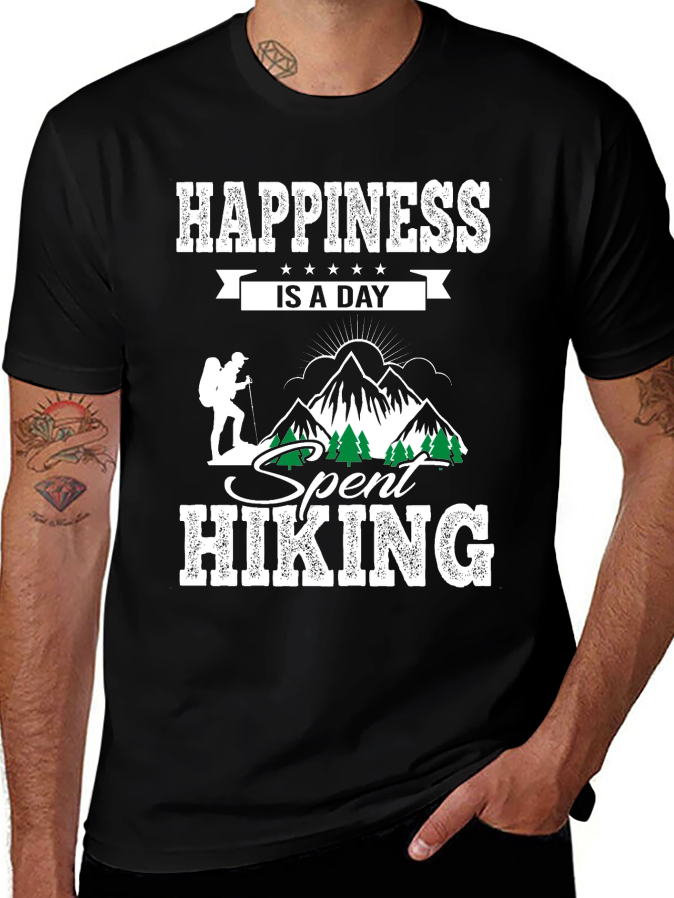 Variant 26 of Happiness is Hiking Graphic Tee