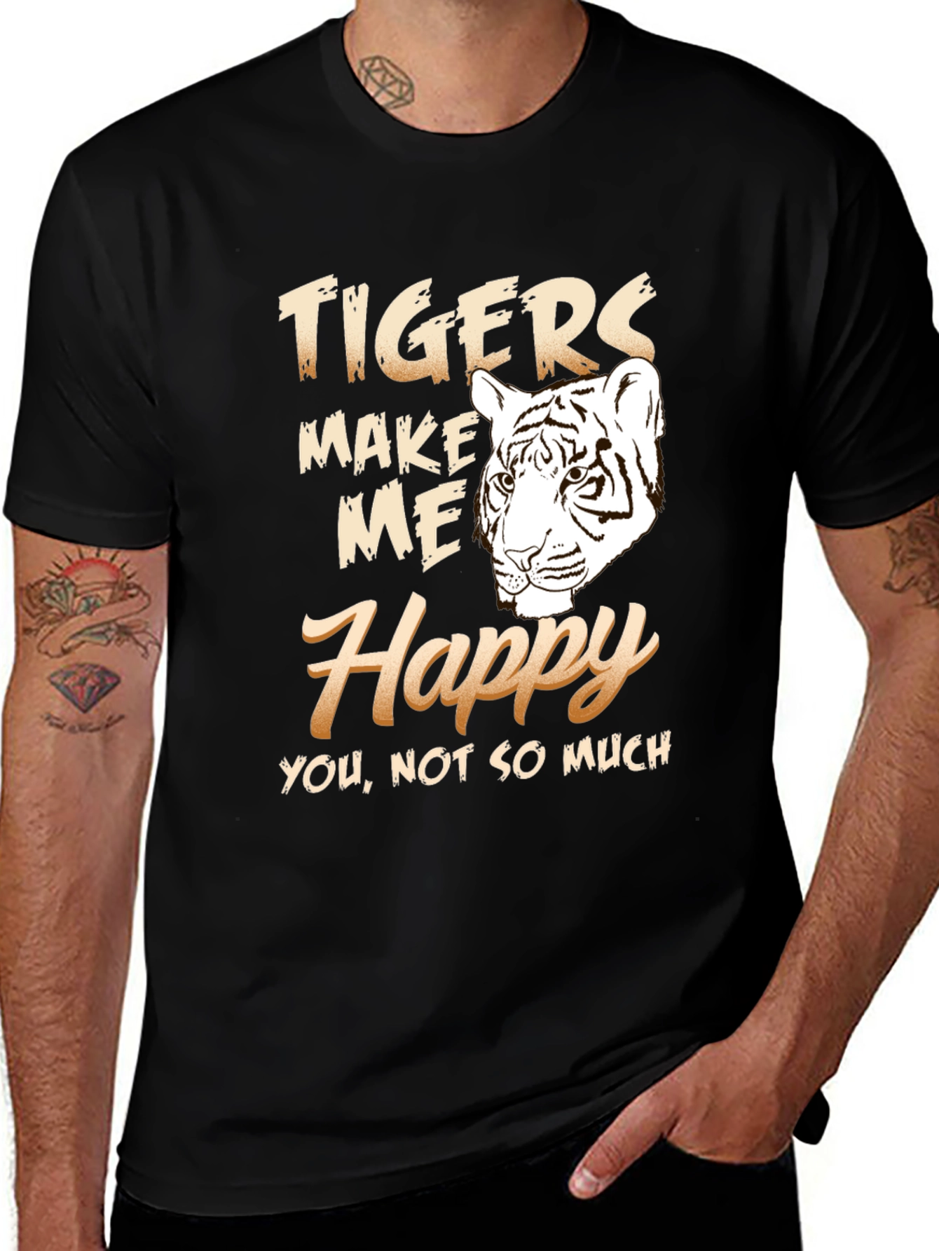Variant 29 of Tigers Make Me Happy Graphic T-Shirt