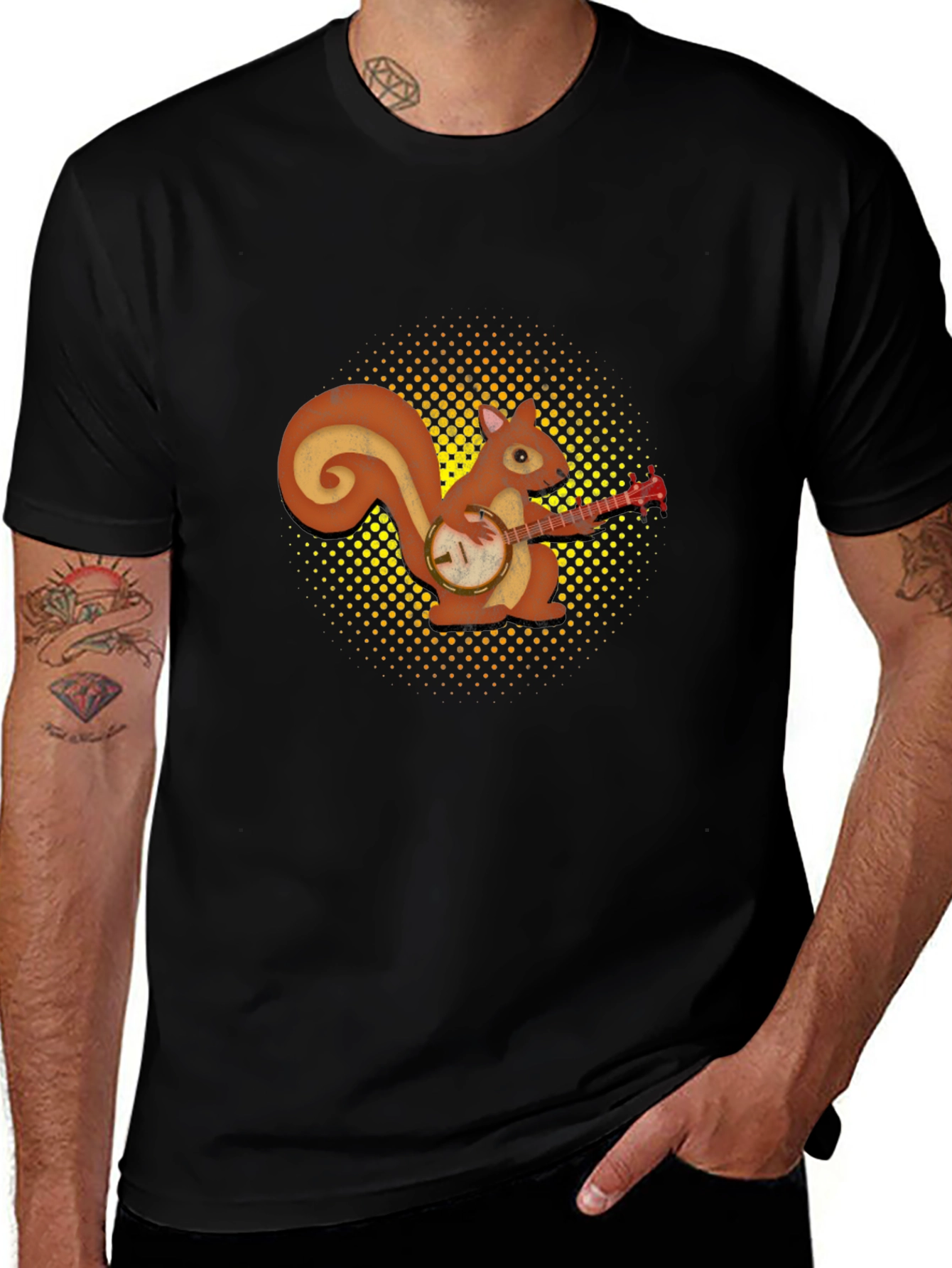 Variant 14 of Squirrel Playing Banjo Graphic T-Shirt