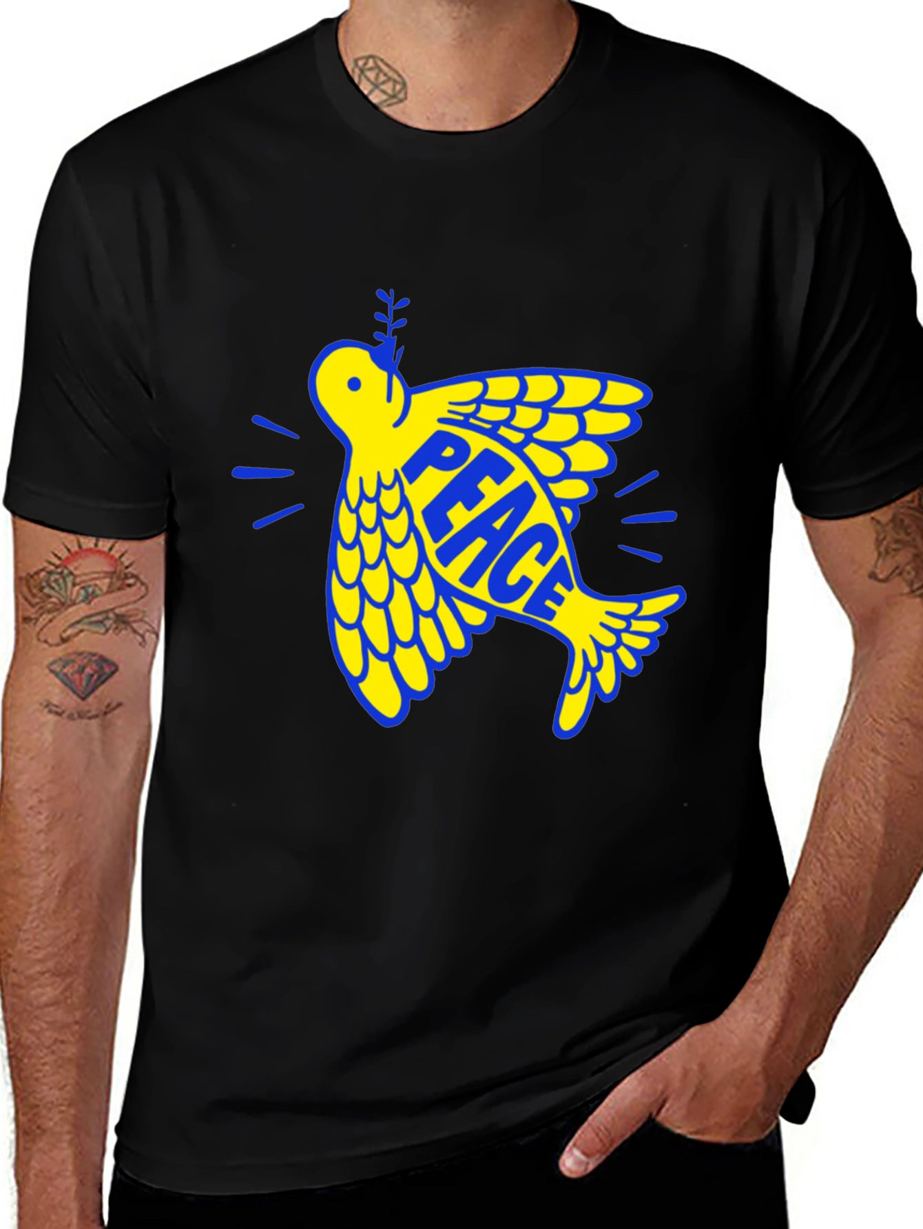 Variant 29 of Peace Dove Graphic Tee - Ukraine Solidarity T-Shirt