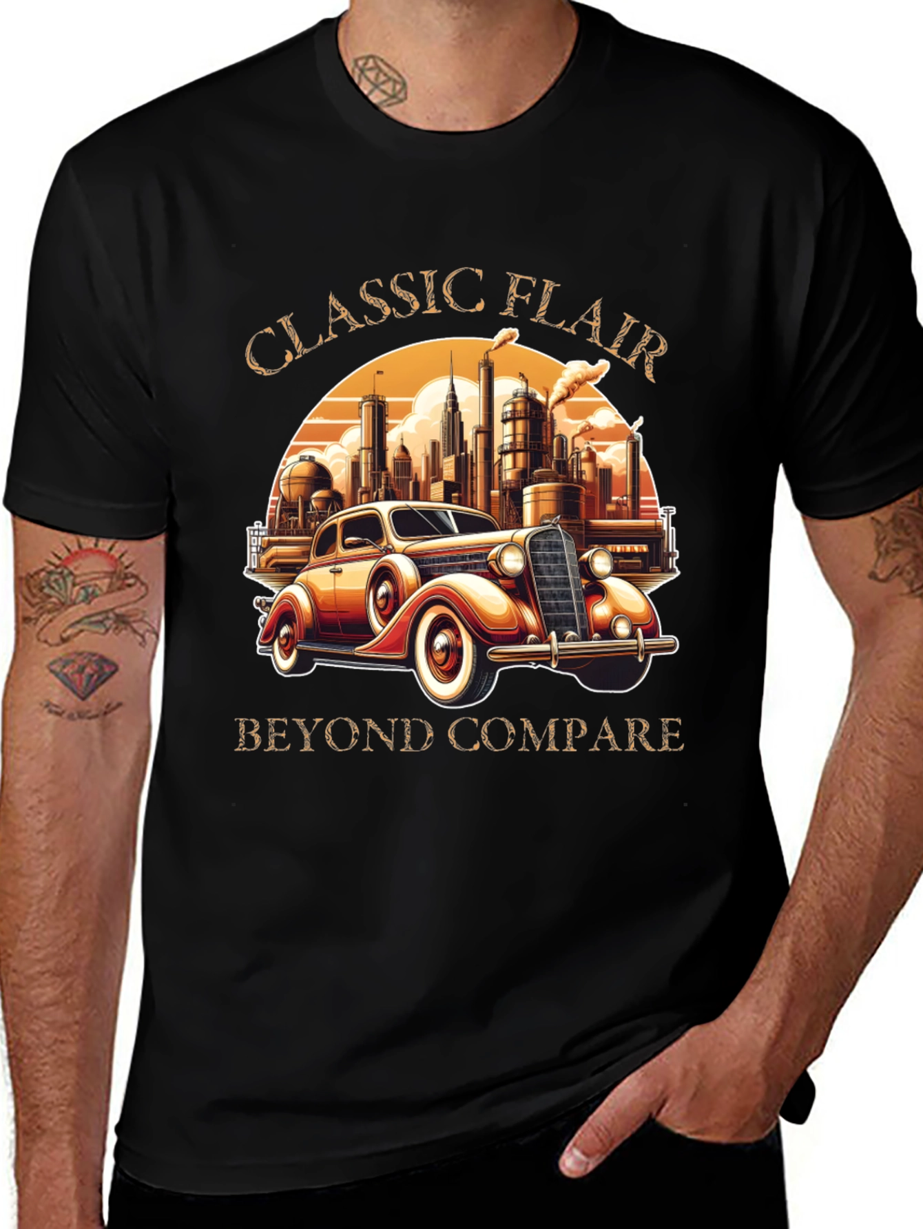 Variant 4 of Classic Flair Car Graphic T-Shirt