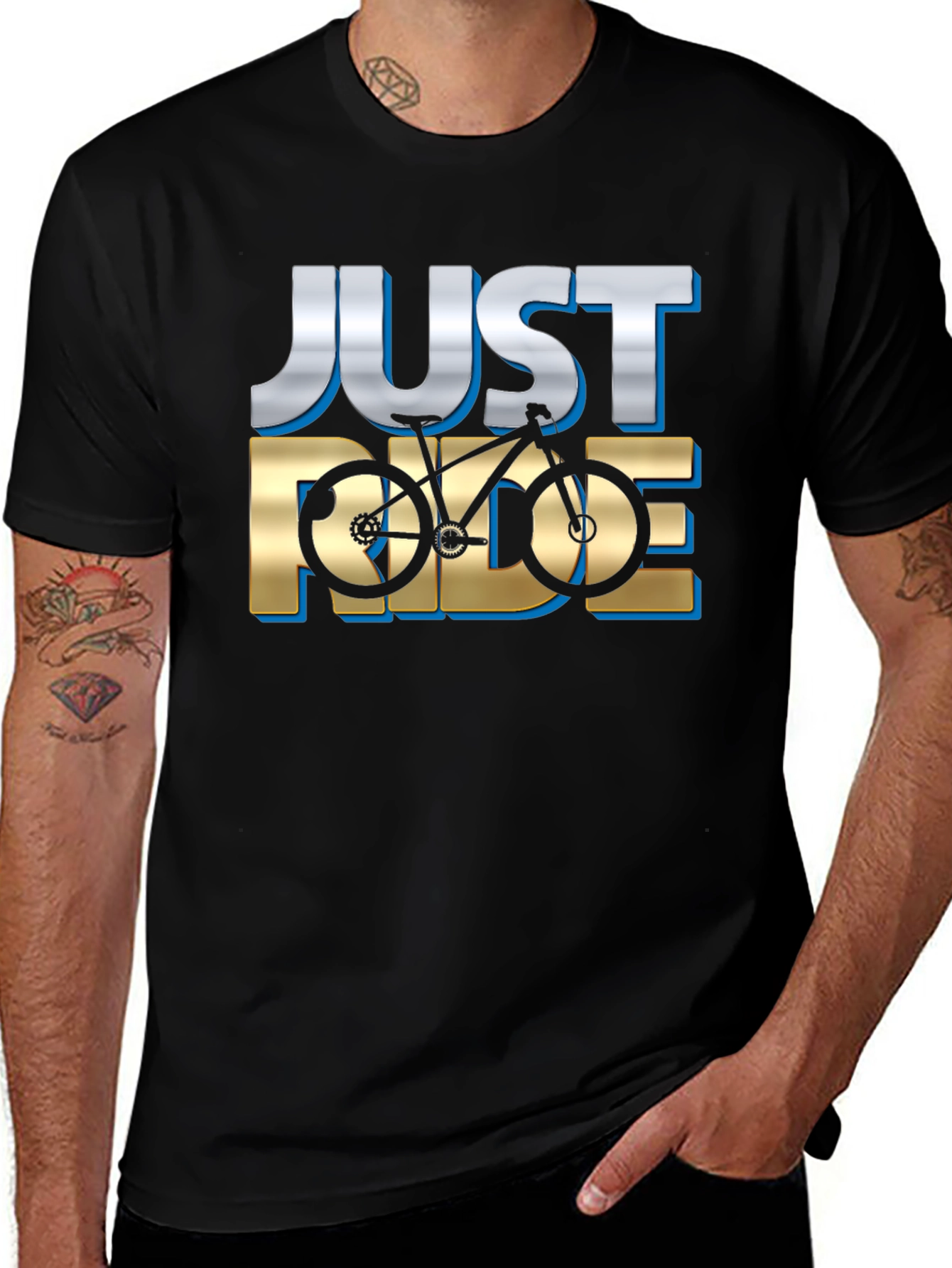 Variant 13 of Just Ride Bicycle Graphic T-Shirt