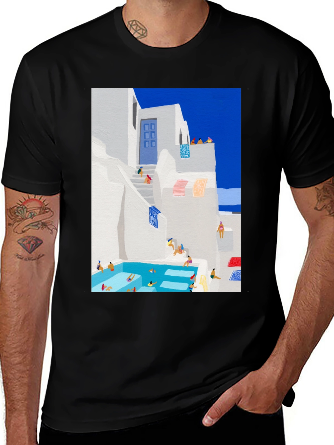 Variant 5 of Greek Island Poolside T-Shirt