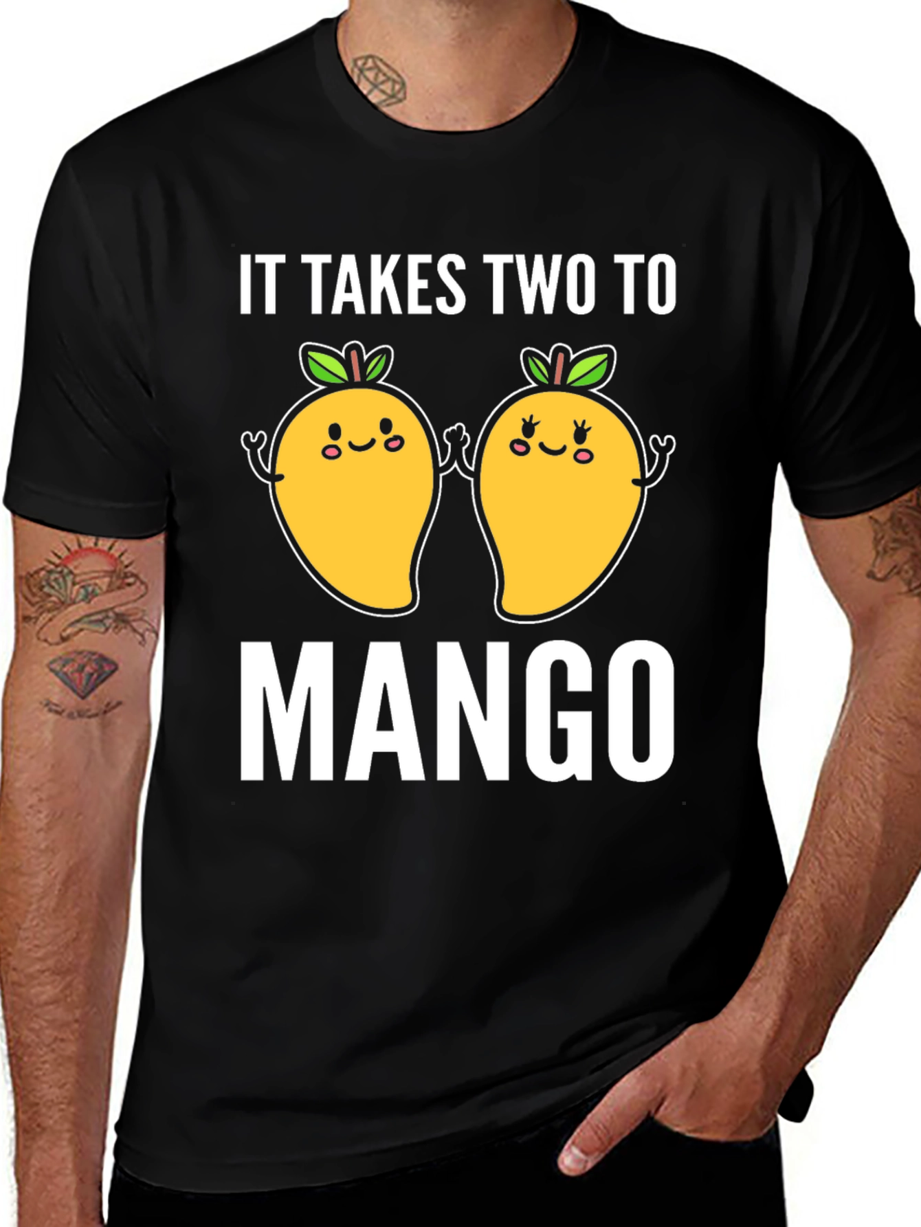 It Takes Two To Mango T-Shirt - Cute Fruit Pun Tee