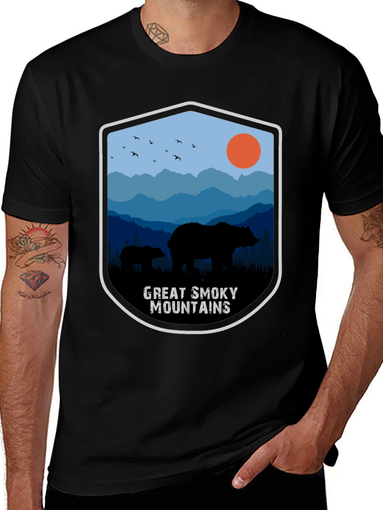 Variant 4 of Great Smoky Mountains Bear Graphic Tee