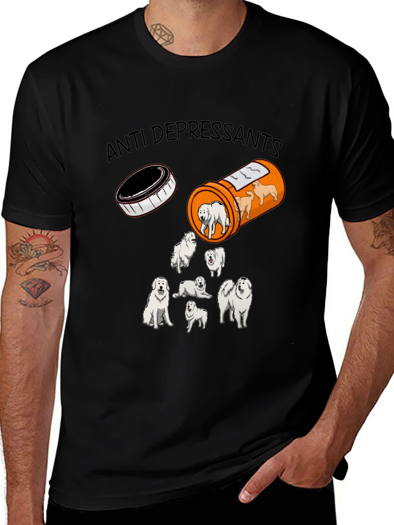 Variant 4 of Anti Depressants Dogs T-Shirt