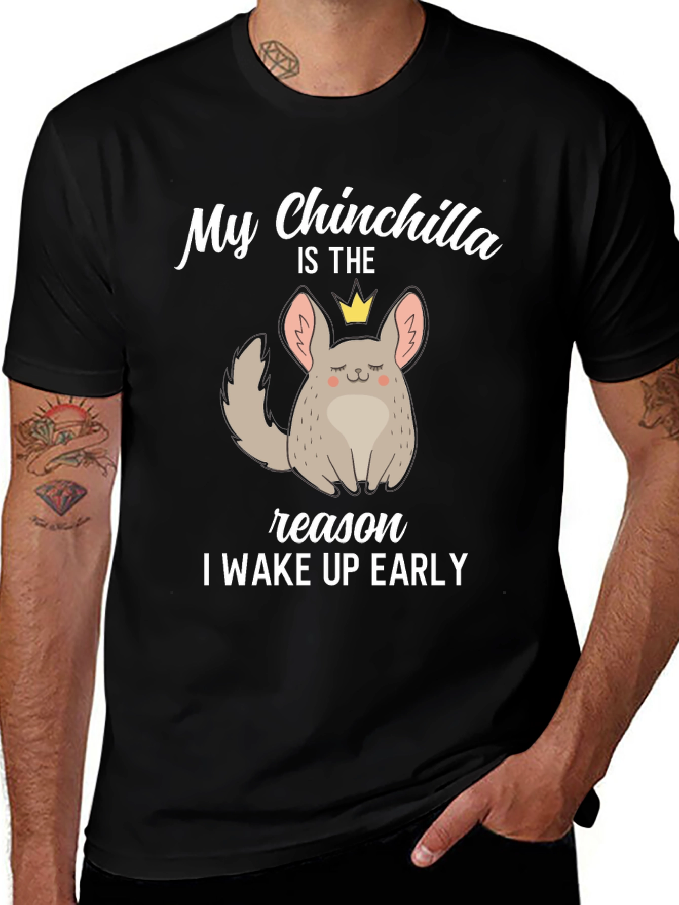 Variant 8 of Chinchilla Wake Up Early T-Shirt
