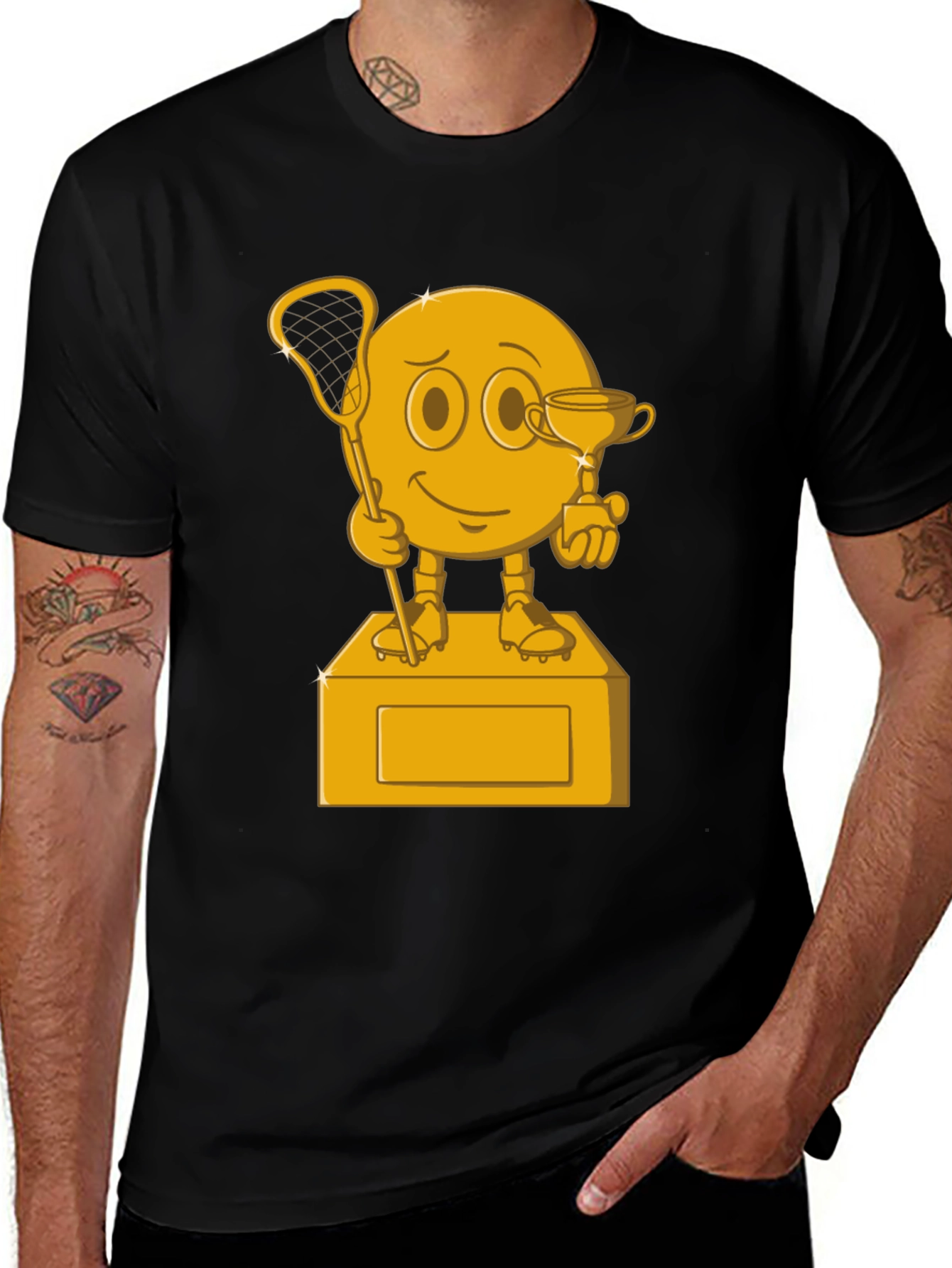 Variant 25 of Lacrosse Champ Emoji Graphic T-Shirt