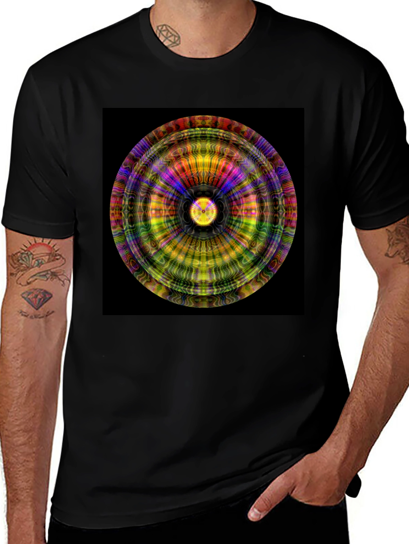 Variant 10 of Psychedelic Mandala Graphic Tee