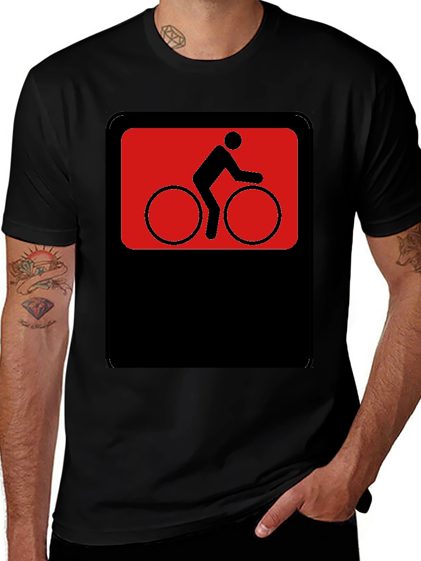 Variant 6 of Cyclist Graphic Black T-Shirt - Ride in Style