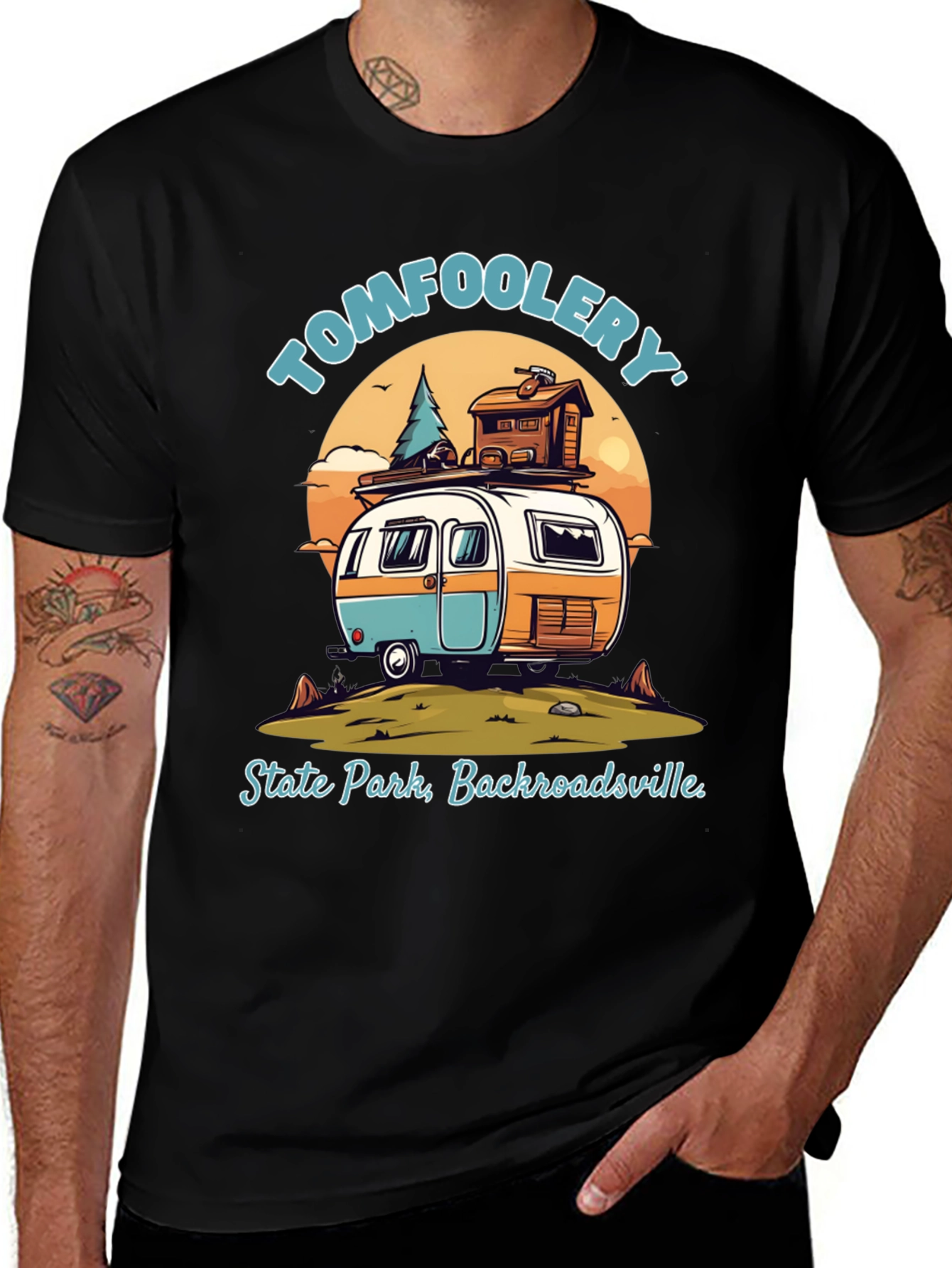 Variant 27 of Tomfoolery State Park T-Shirt - Backroadsville Camping