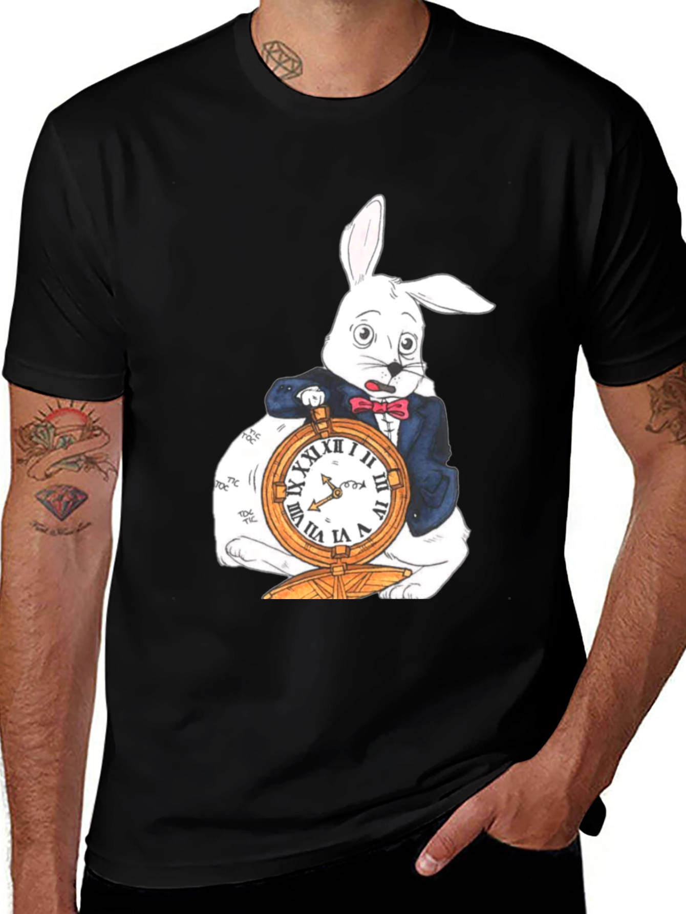 Variant 15 of Alice in Wonderland White Rabbit T-Shirt