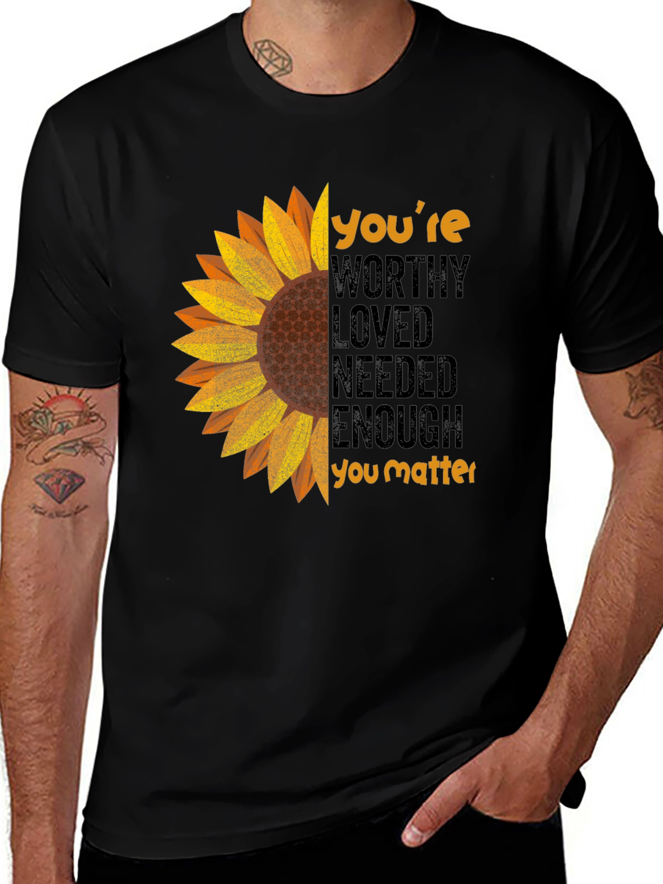 Variant 13 of Sunflower Positive Affirmation Graphic Tee