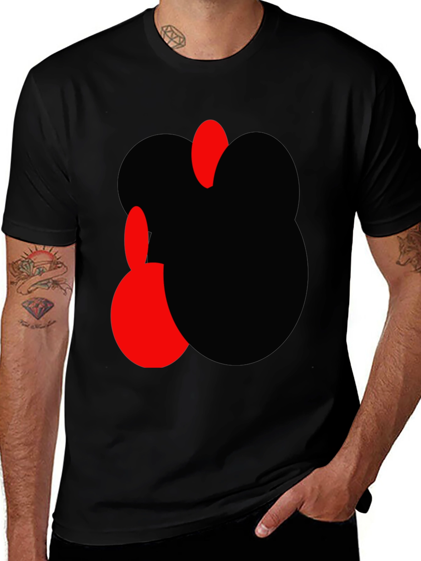 Variant 13 of Abstract Graphic Men's Black T-Shirt
