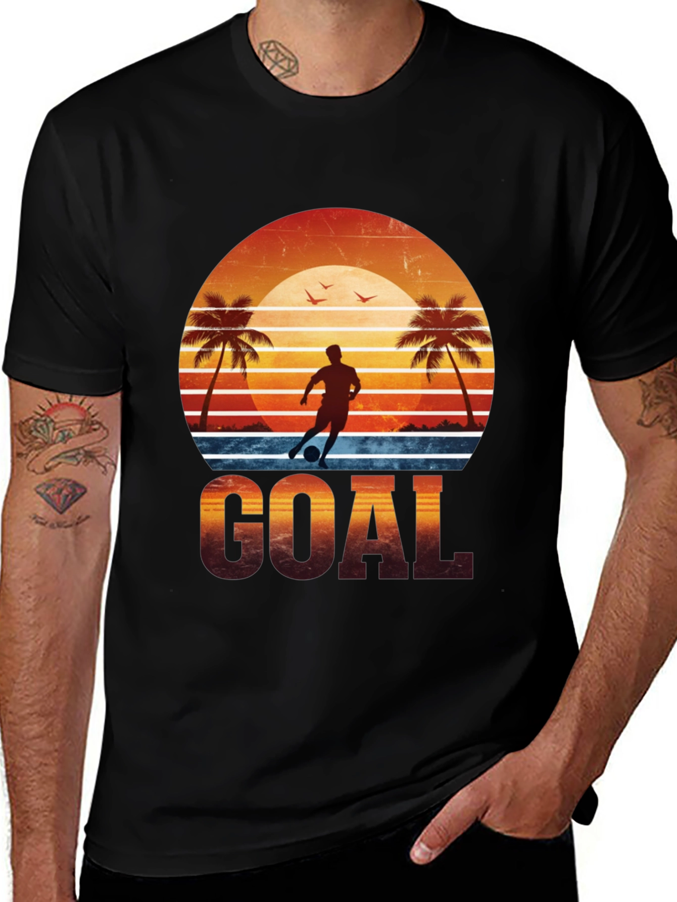 Variant 30 of Goal Graphic Tee - Soccer Beach Design
