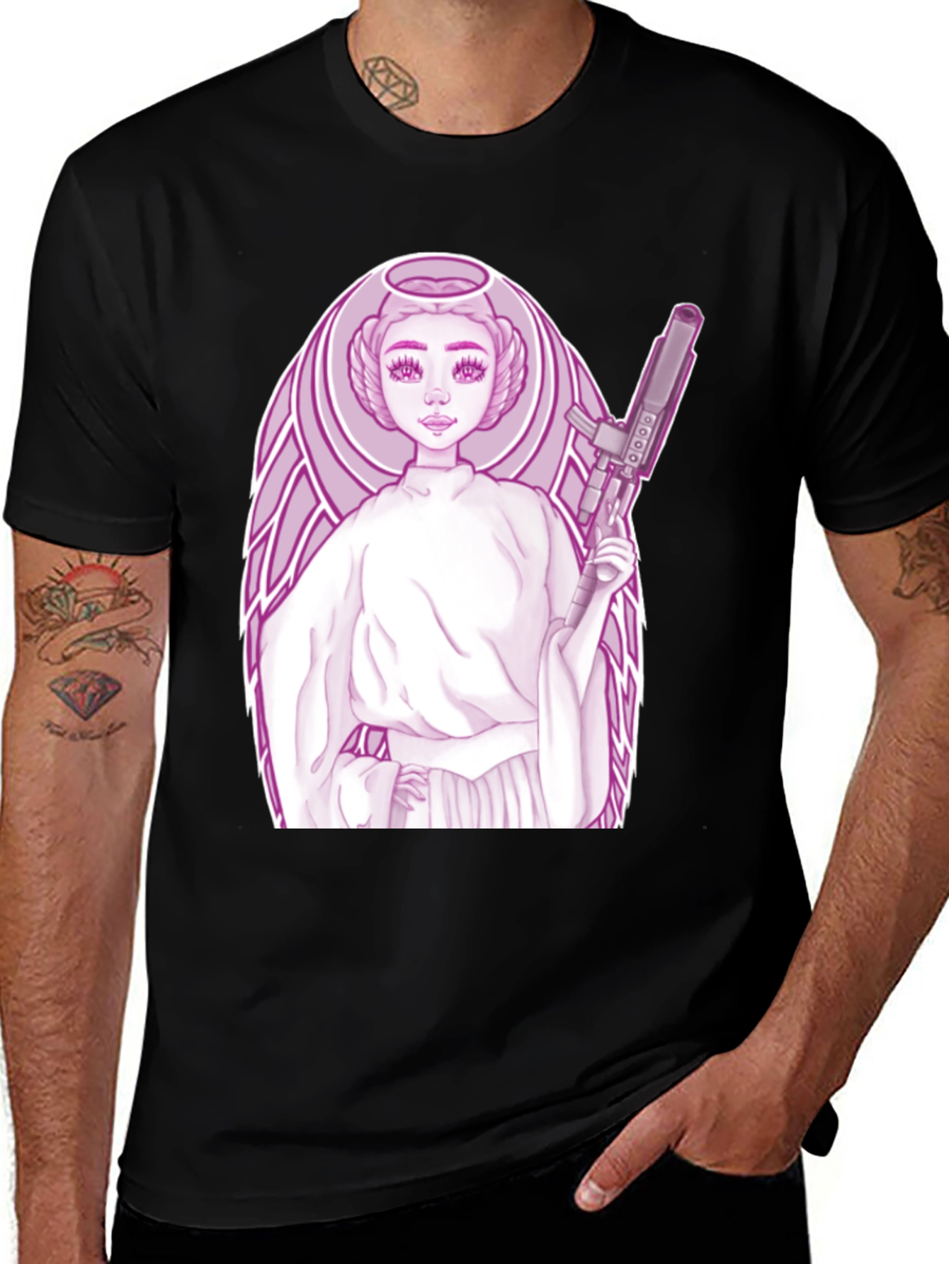Variant 11 of Star Wars Leia Graphic Tee - Black