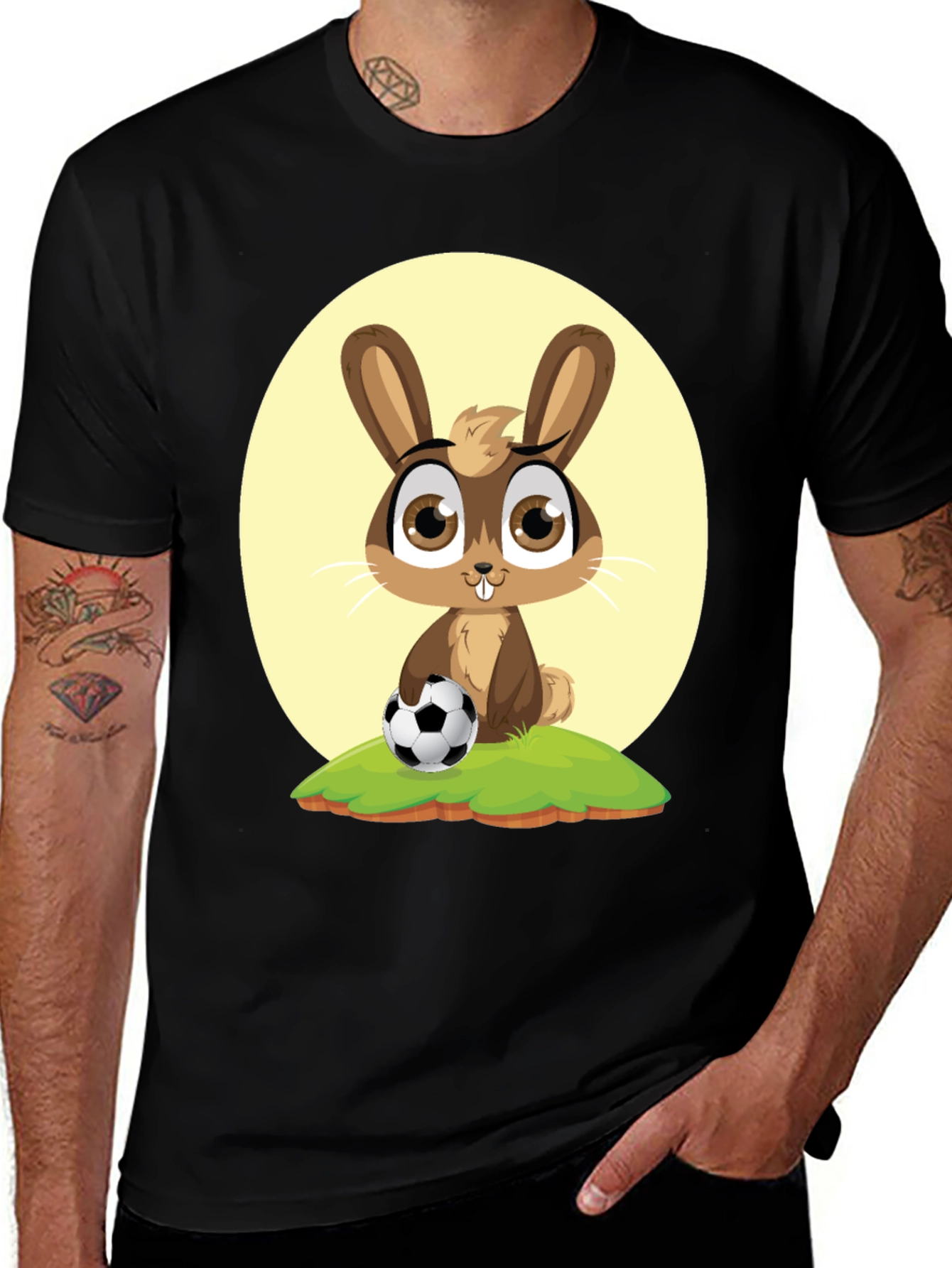 Variant 20 of Cute Cartoon Rabbit Soccer T-Shirt