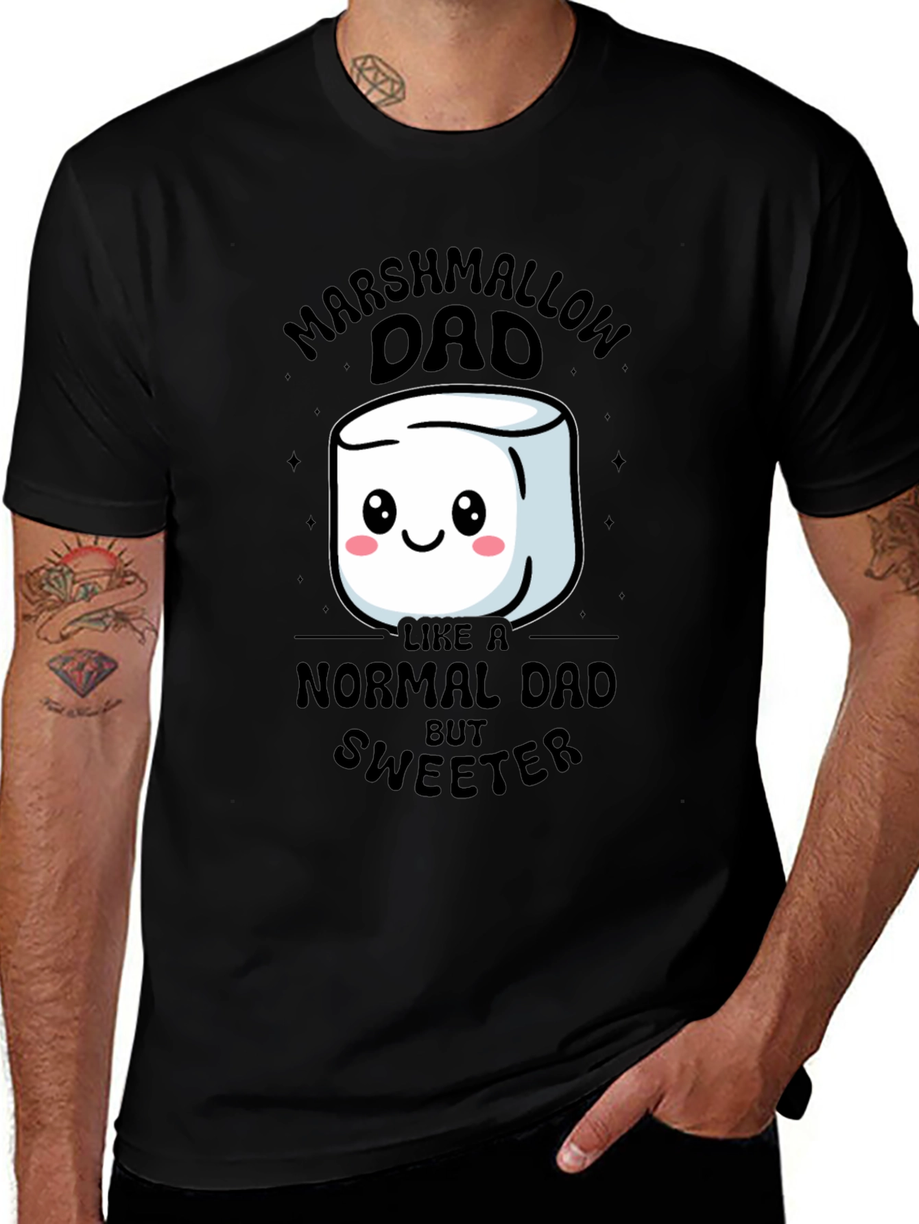 Marshmallow Dad T-Shirt - Sweetest Dad Ever