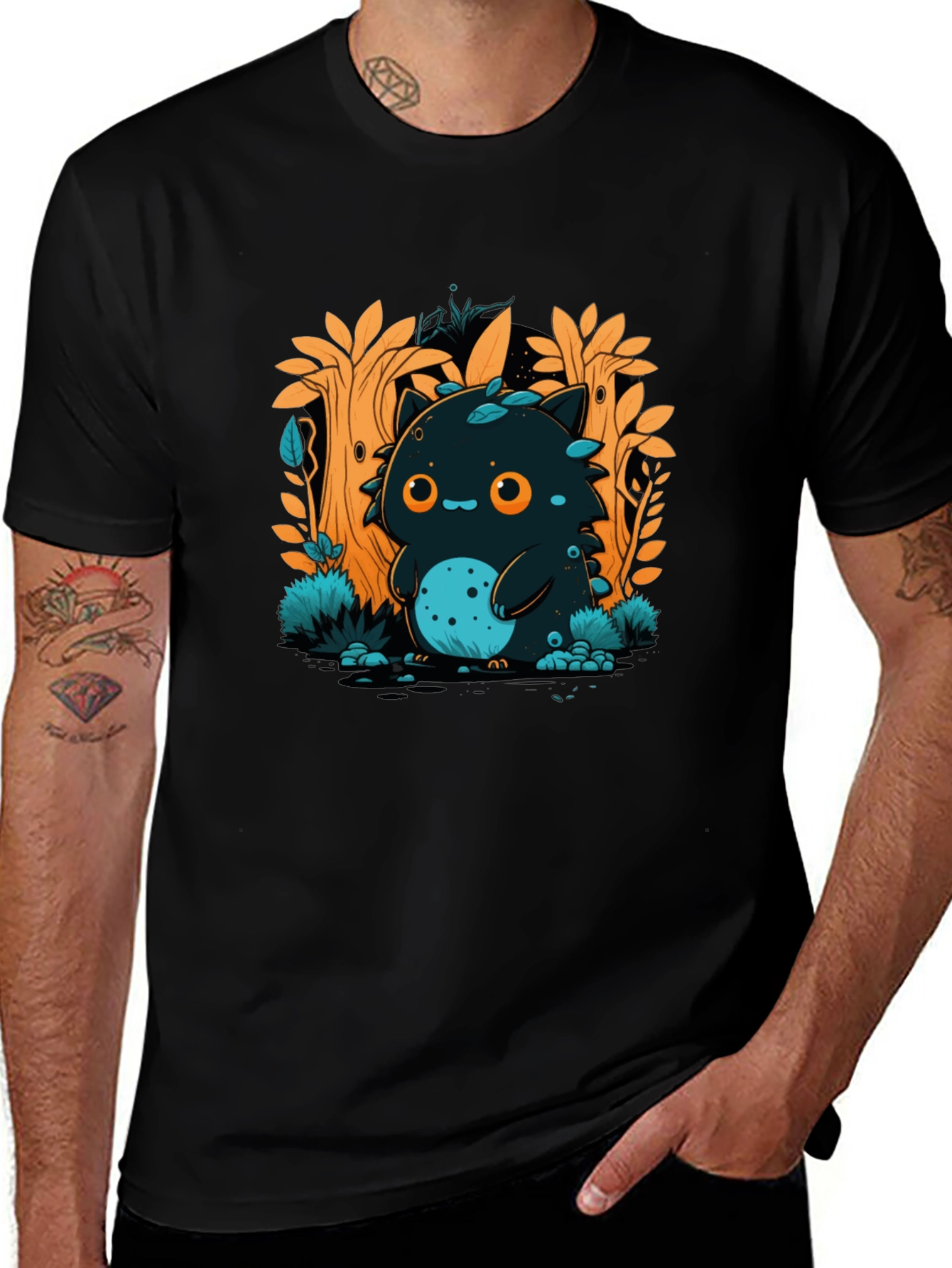Variant 15 of Cute Monster in Forest Graphic T-Shirt