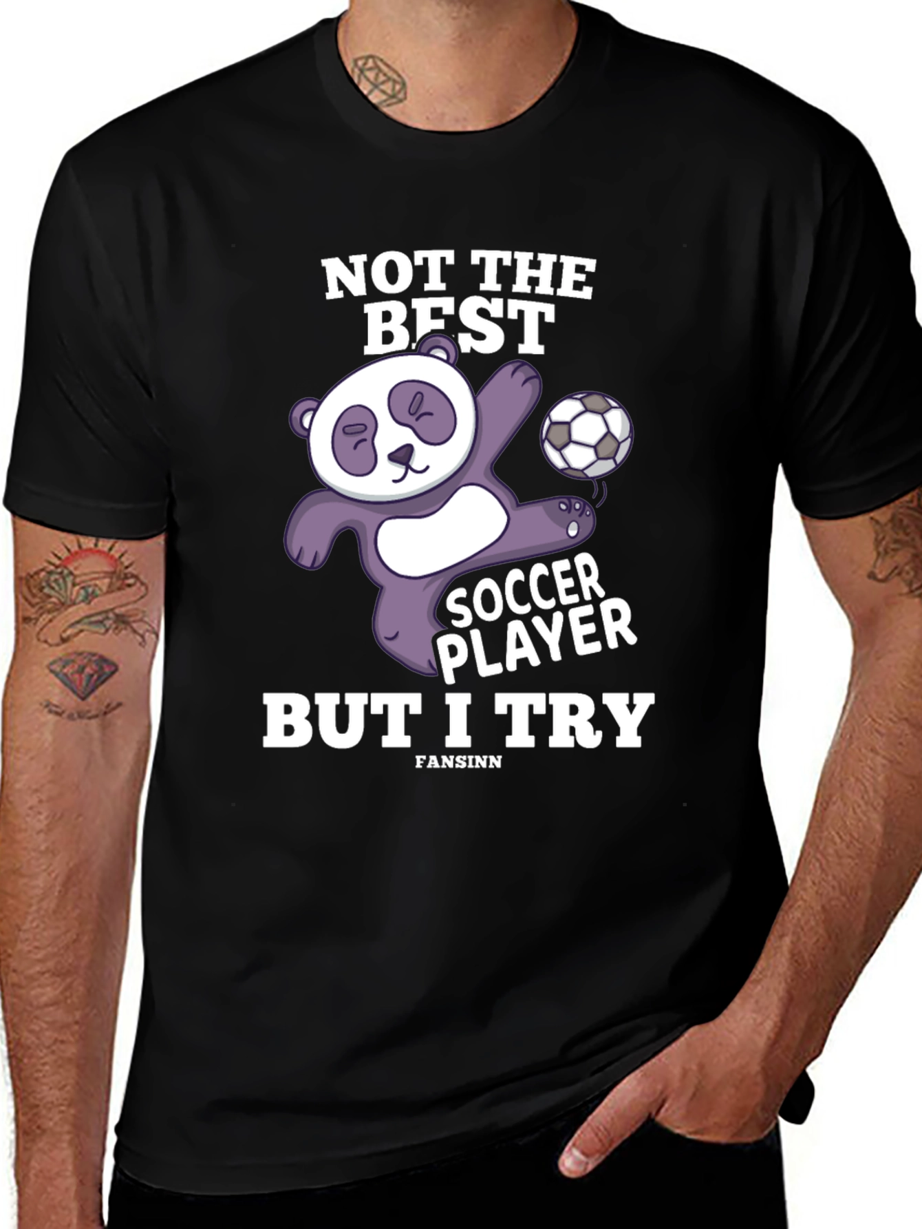 Variant 19 of Funny Soccer Panda T-Shirt - Novelty Tee