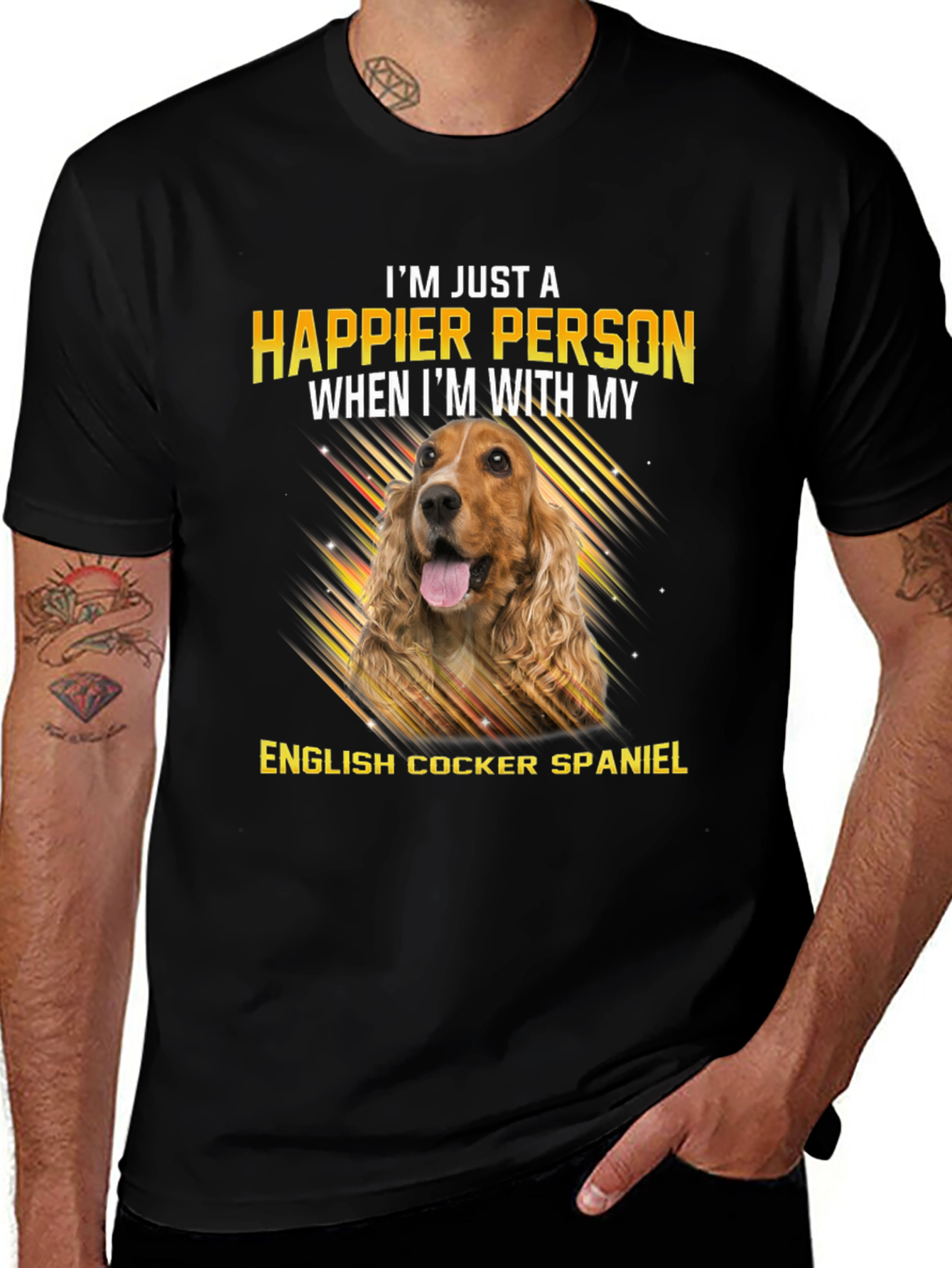 Happier Person English Cocker Spaniel T-Shirt
