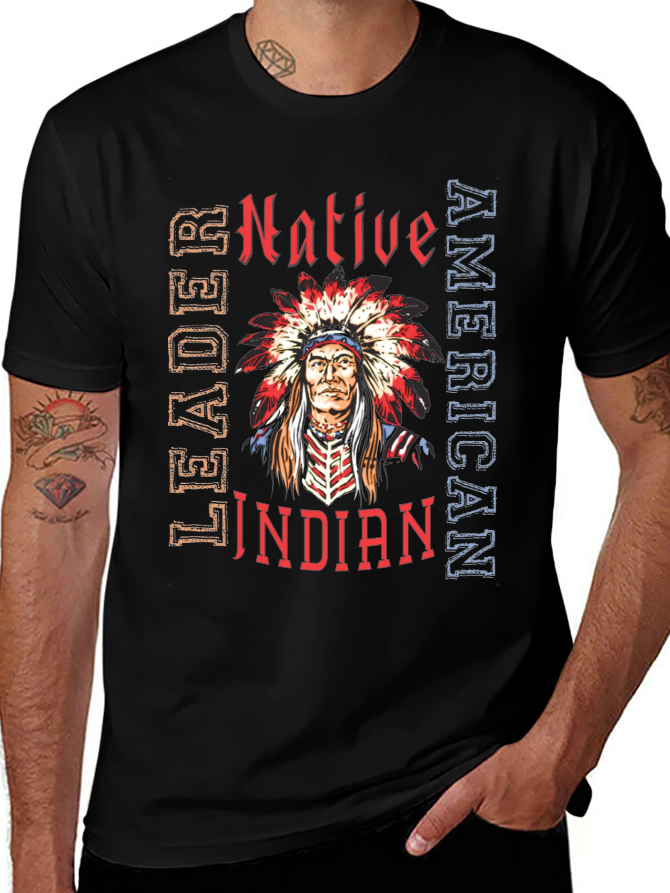 Native American Leader Indian Graphic T-Shirt