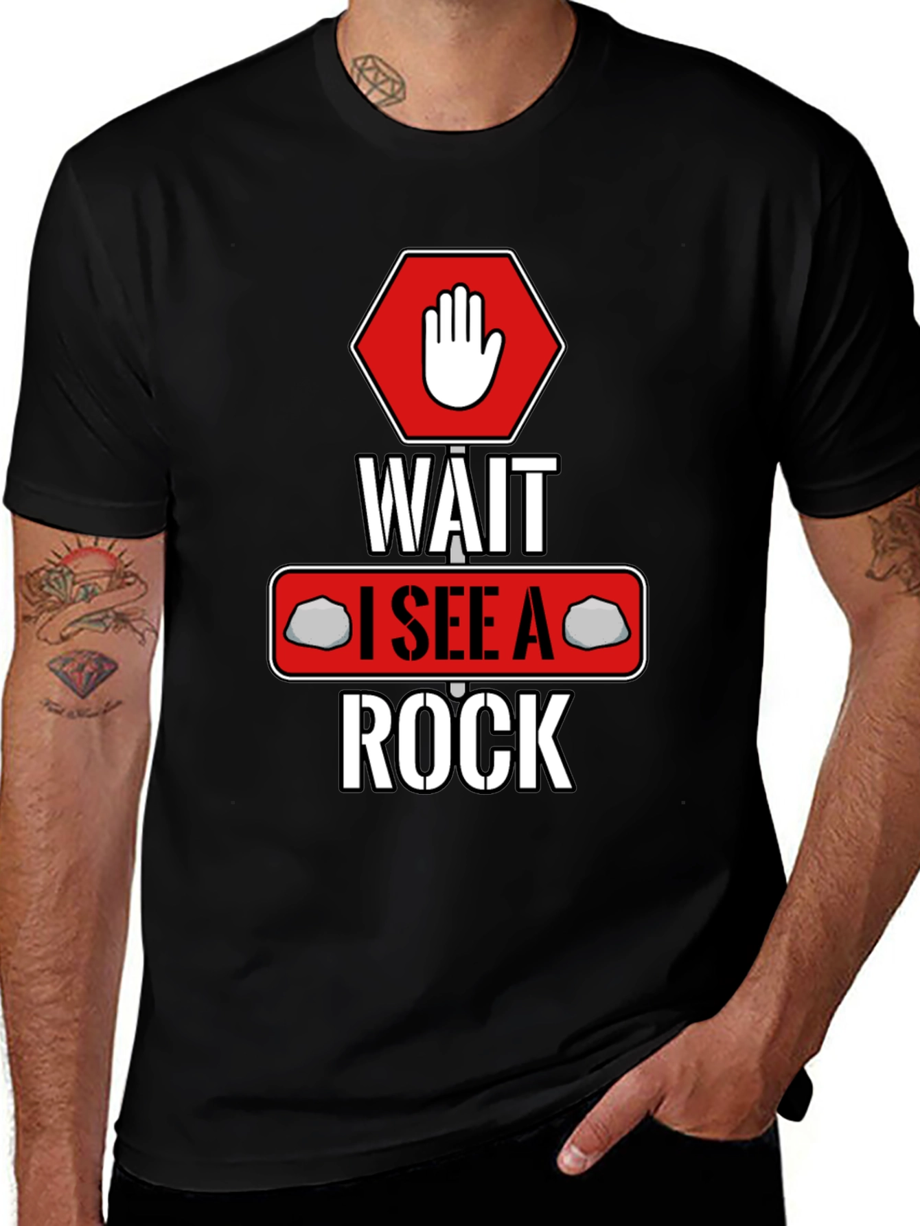 Variant 26 of Wait I See A Rock T-Shirt