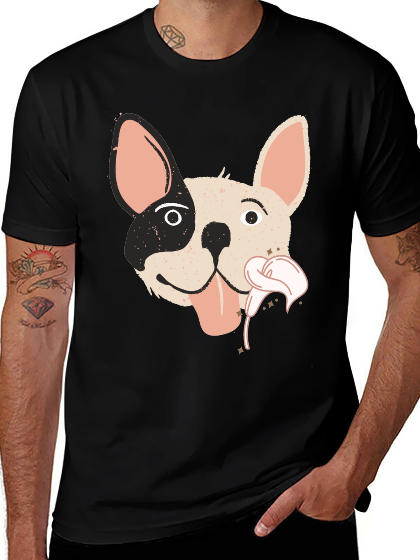 Variant 18 of Dog Graphic Tee - Funky Frenchie T-Shirt