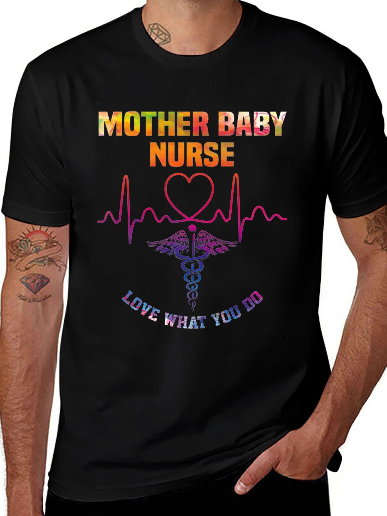 Variant 25 of Mother Baby Nurse T-Shirt - Love What You Do!