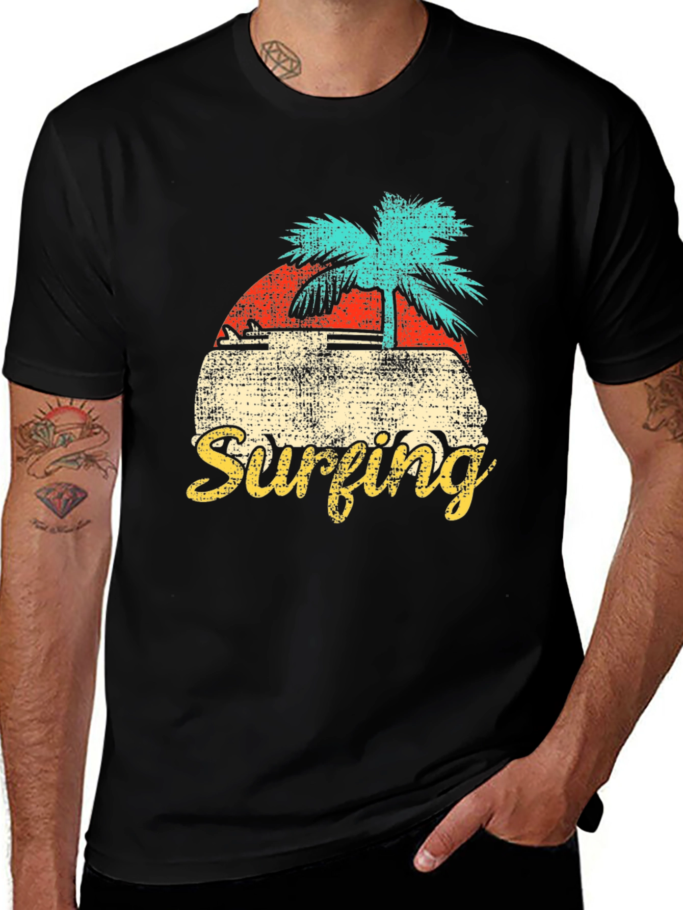 Variant 19 of Retro Surfing Graphic Tee