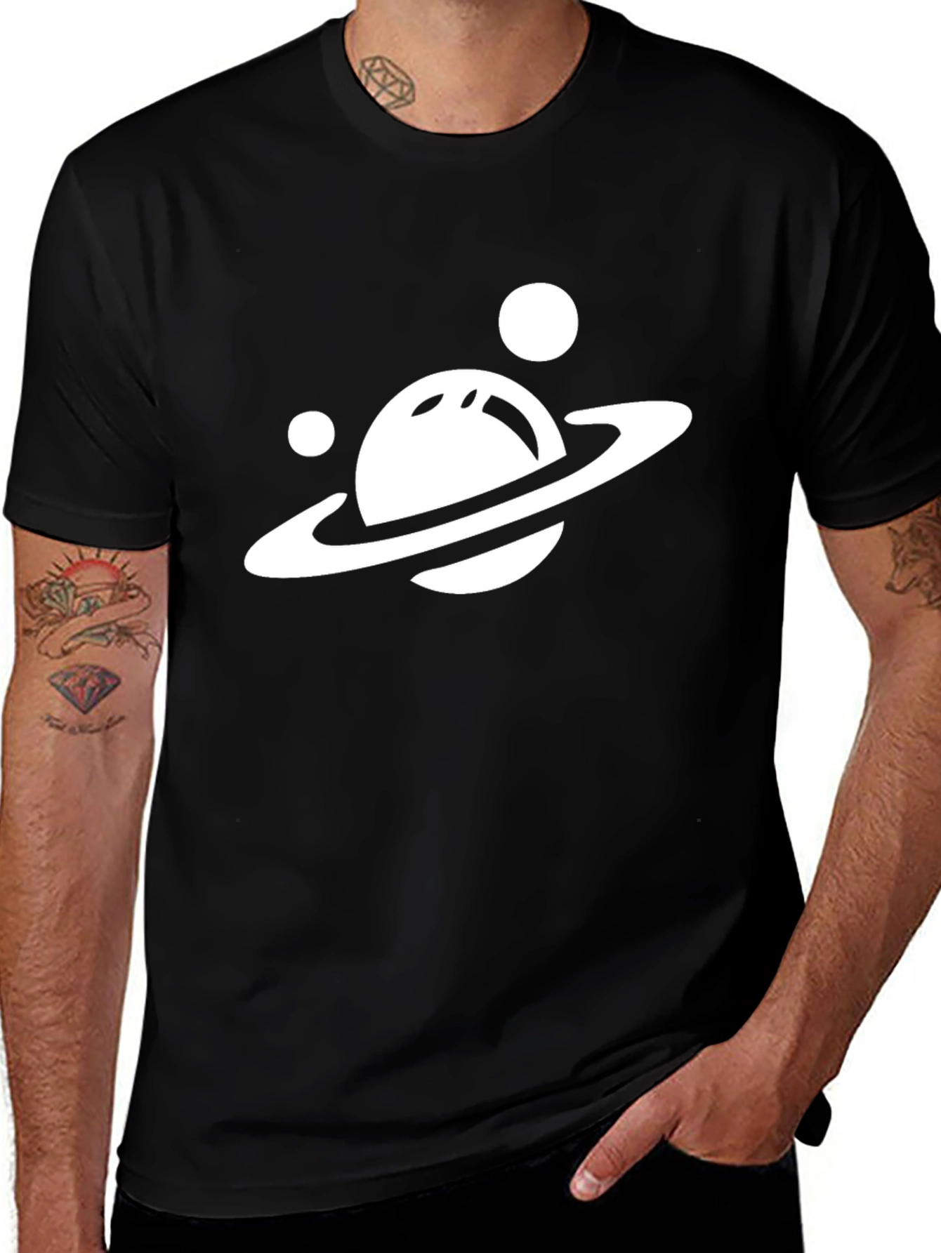 Planet Graphic Tee - Black, Stylish, & Unique